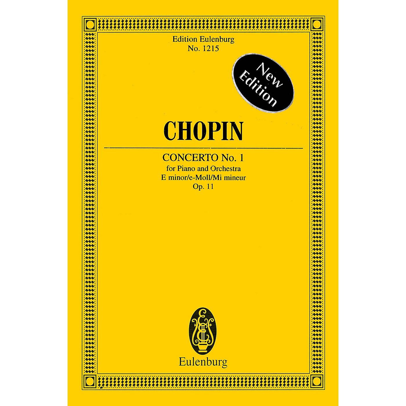 Eulenburg Piano Concerto No. 1 in E Minor, Op. 11 Schott Series Softcover Composed by Frédéric Chopin thumbnail