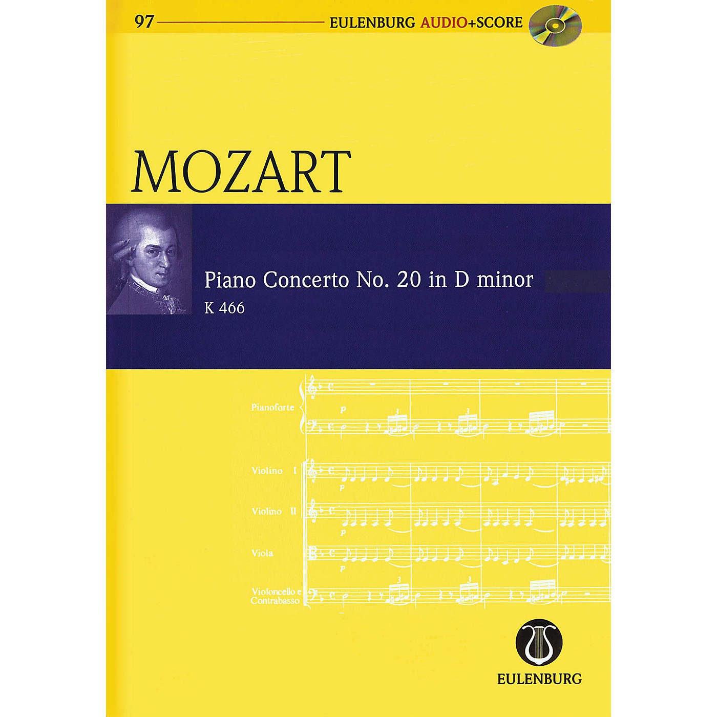 Schott Piano Concerto No. 20 in D Minor Study Score Series Softcover with CD Composed by Wolfgang Amadeus Mozart thumbnail