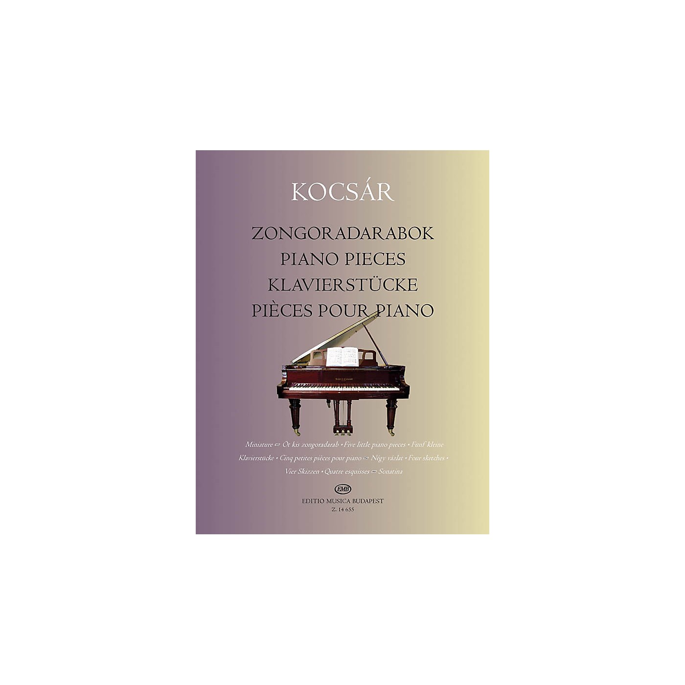 Editio Musica Budapest Piano Pieces EMB Series Softcover Composed by Miklós Kocsár thumbnail