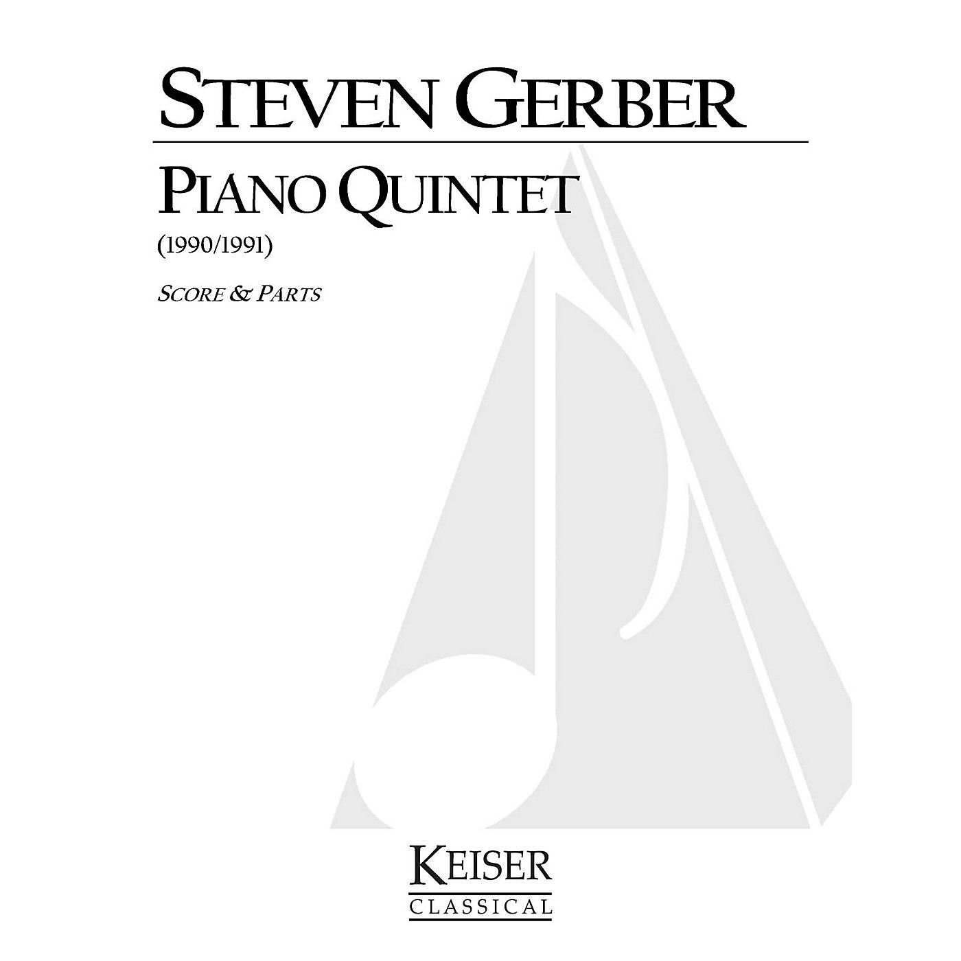 Lauren Keiser Music Publishing Piano Quintet LKM Music Series Composed by Steven Gerber thumbnail