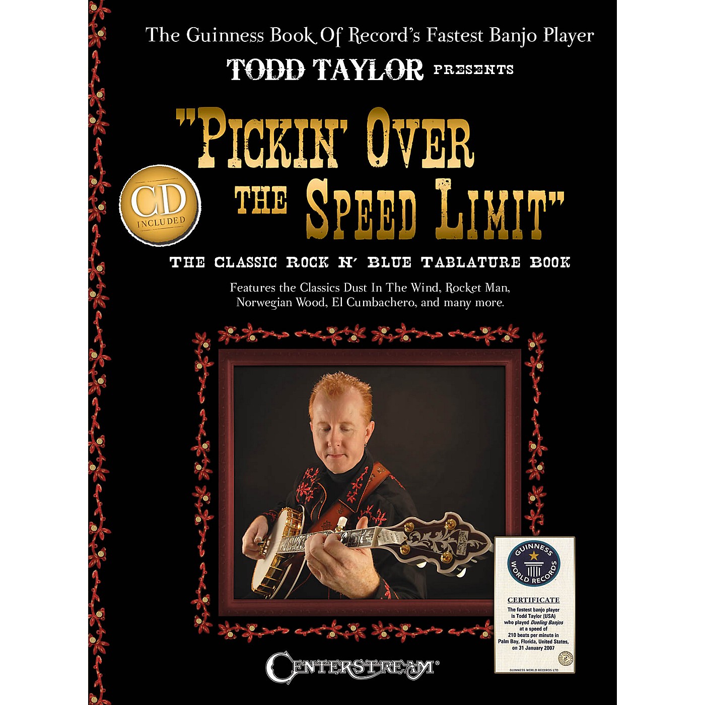 Centerstream Publishing Pickin' over the Speed Limit Banjo Series Softcover with CD Performed by Todd Taylor thumbnail