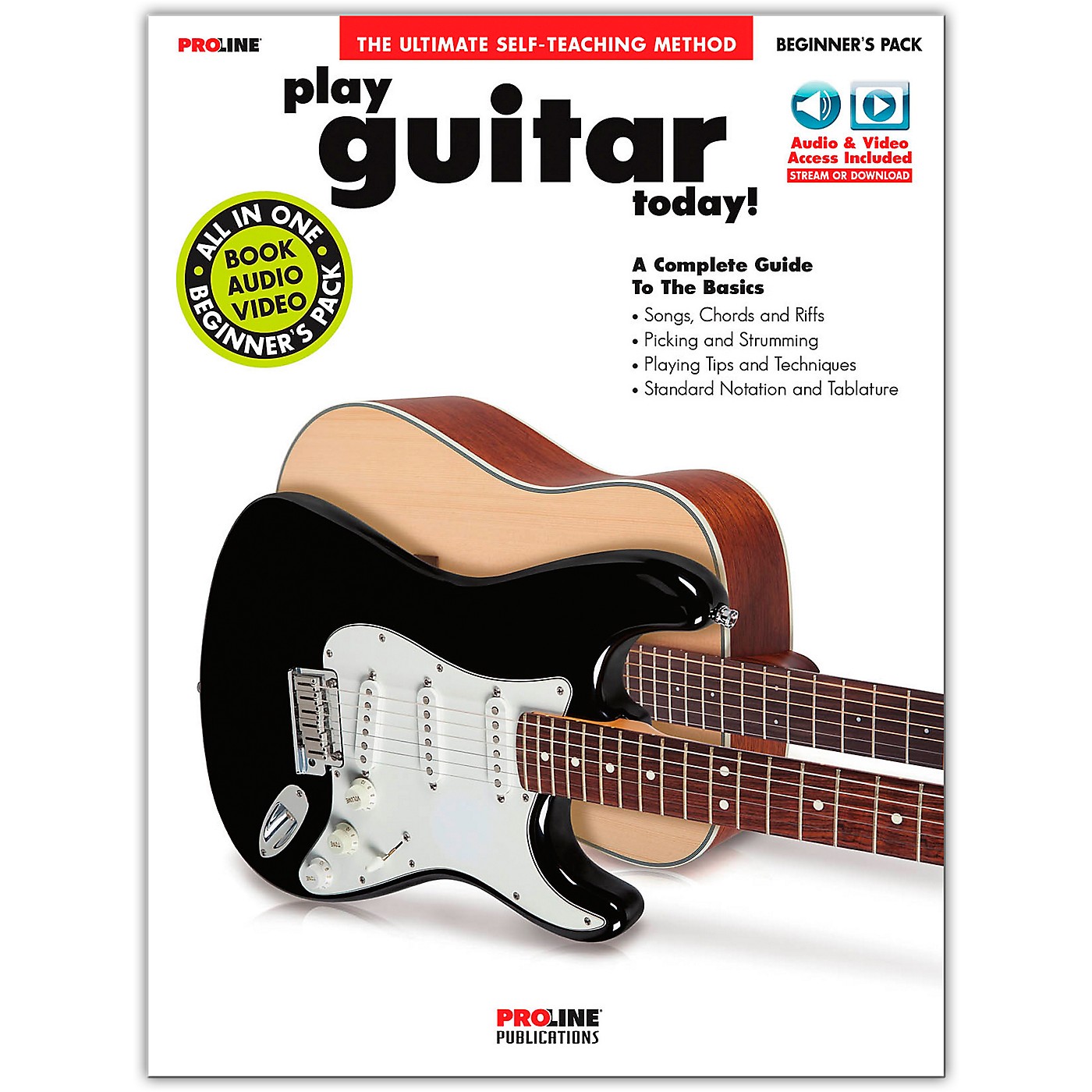 Proline Play Guitar Today! Beginner's Pack Book/Online Audio & Video thumbnail