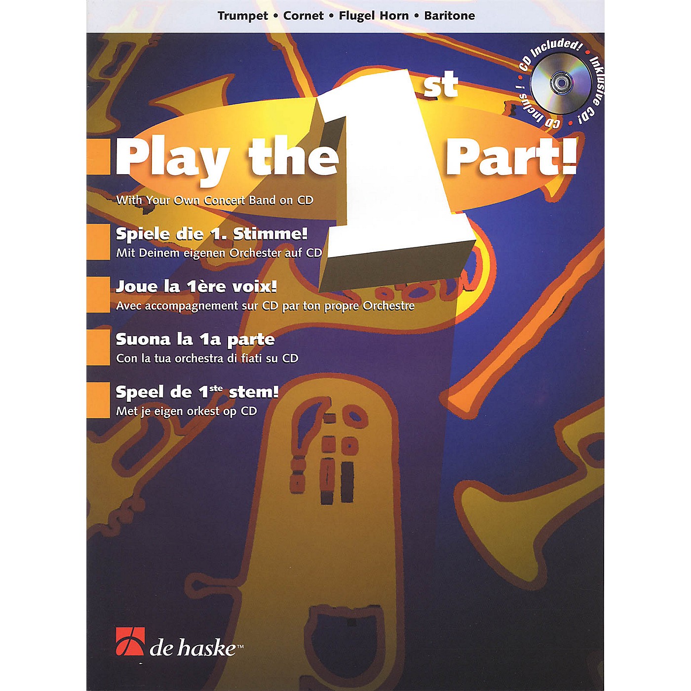 De Haske Music Play the 1st Part! - Trumpet/Cornet/Flugel Horn/Baritone De Haske Play-Along Book Softcover with CD thumbnail