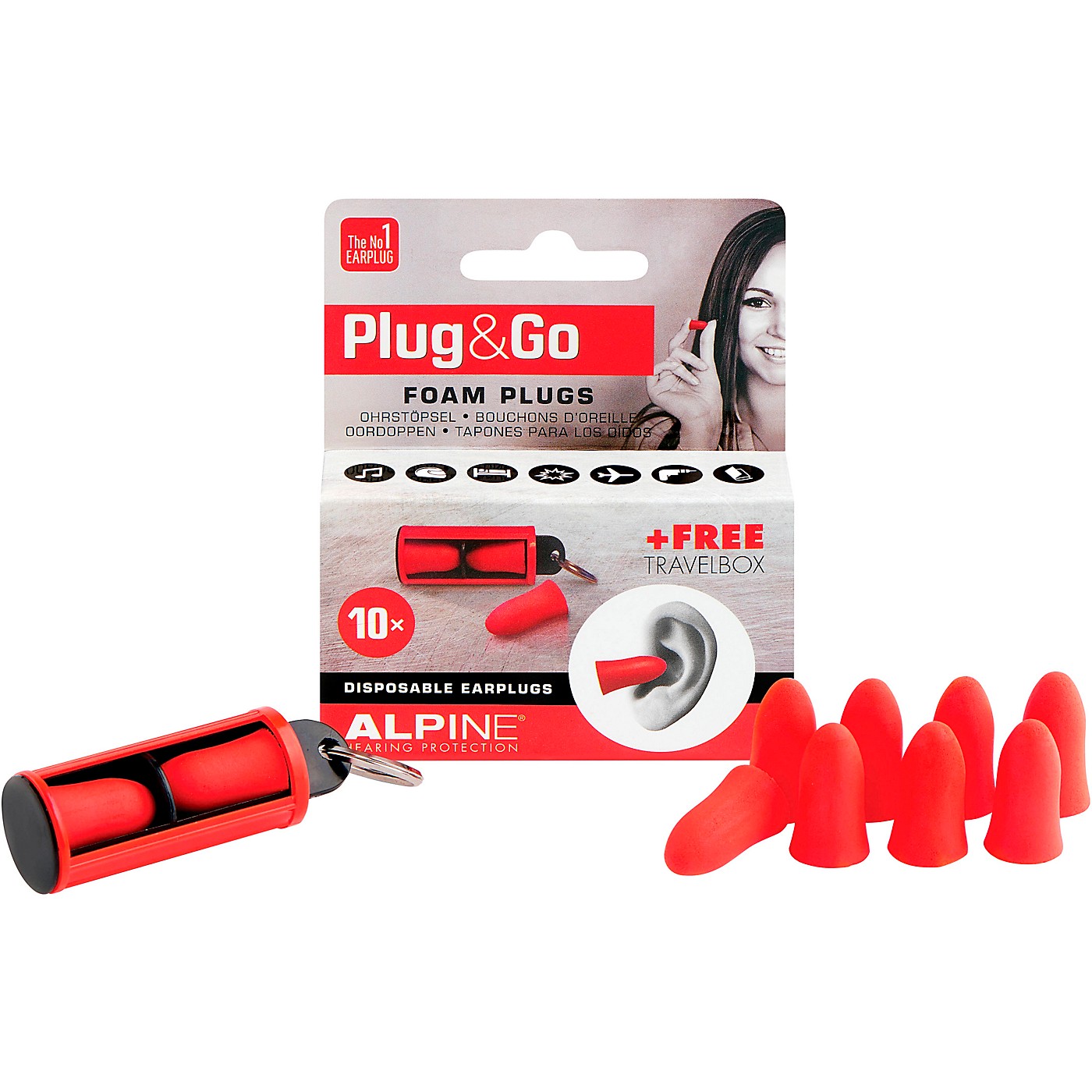 Alpine Hearing Protection Plug & Go Foam Earplugs thumbnail