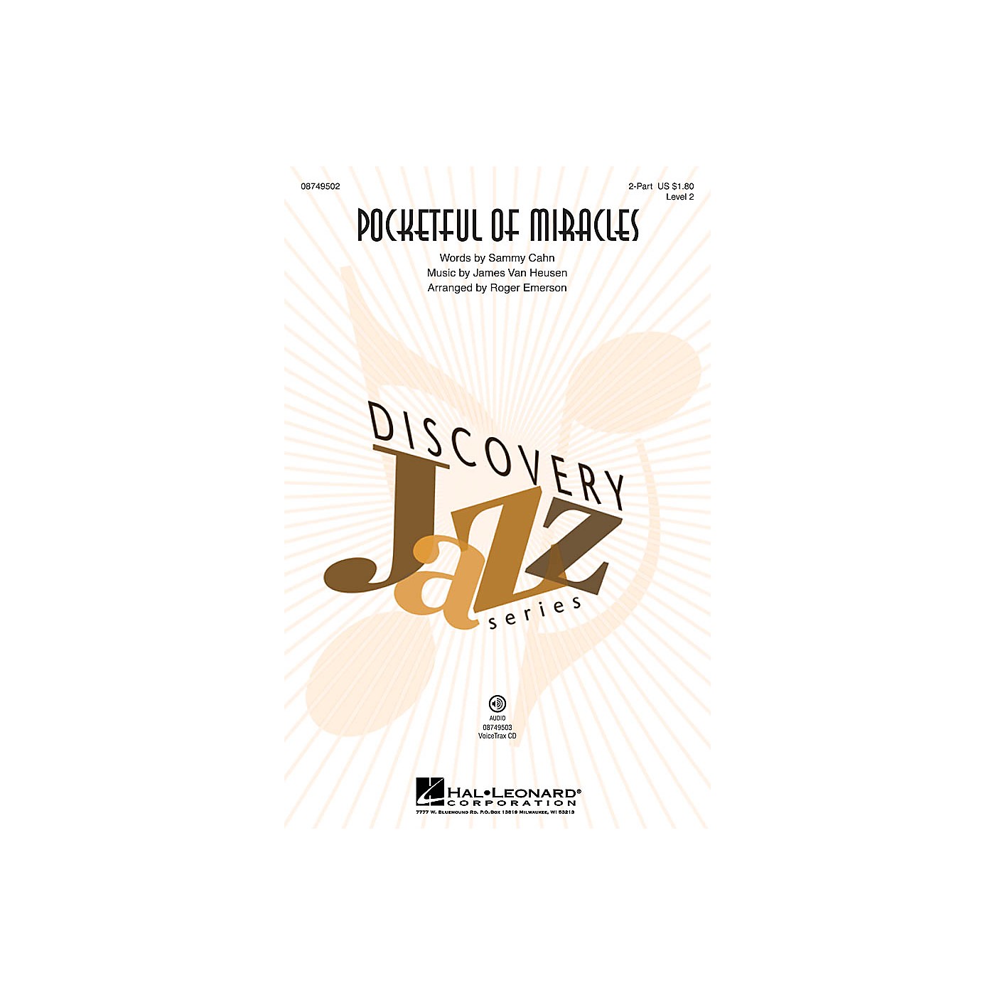 Hal Leonard Pocketful of Miracles (Discovery Level 2) 2-Part by Frank Sinatra arranged by Roger Emerson thumbnail