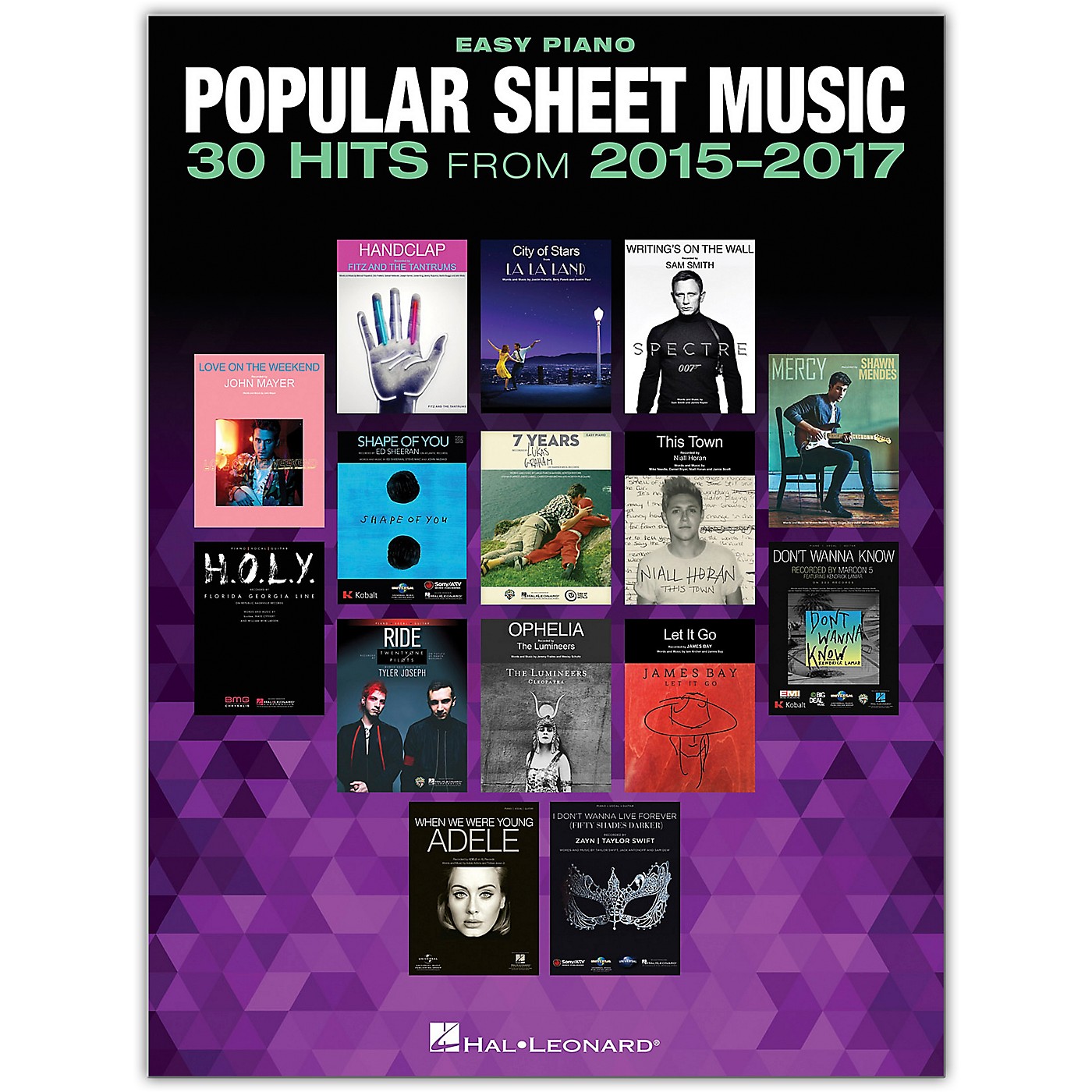 Hal Leonard Popular Sheet Music - 30 Hits From 2015-2017 for Easy Piano thumbnail