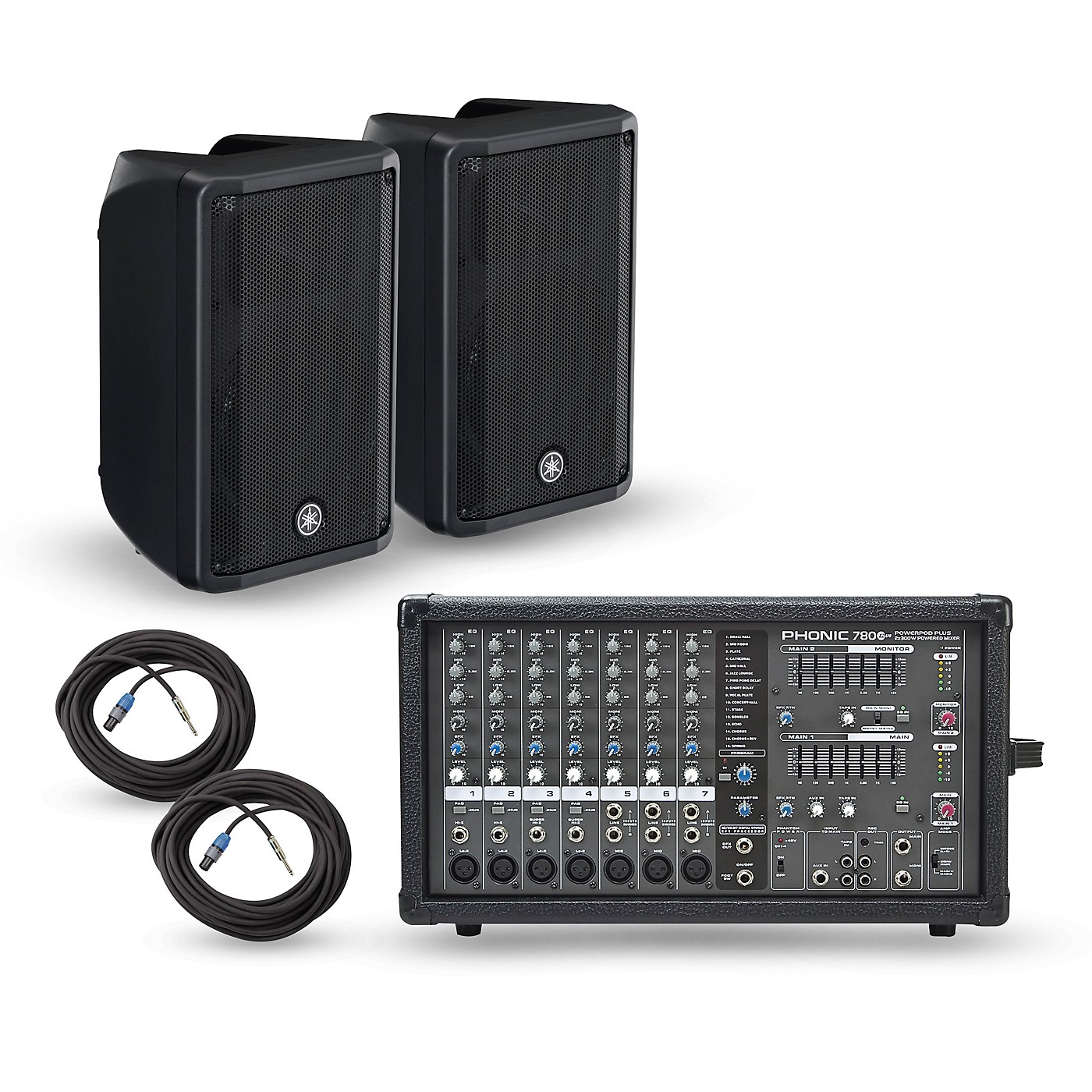 Phonic Powerpod 780 Plus Mixer with CBR Speakers PA Package Woodwind