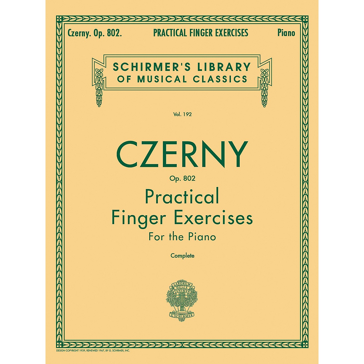 G. Schirmer Practical Finger Exercises Piano Op 802 Complete By Czerny thumbnail