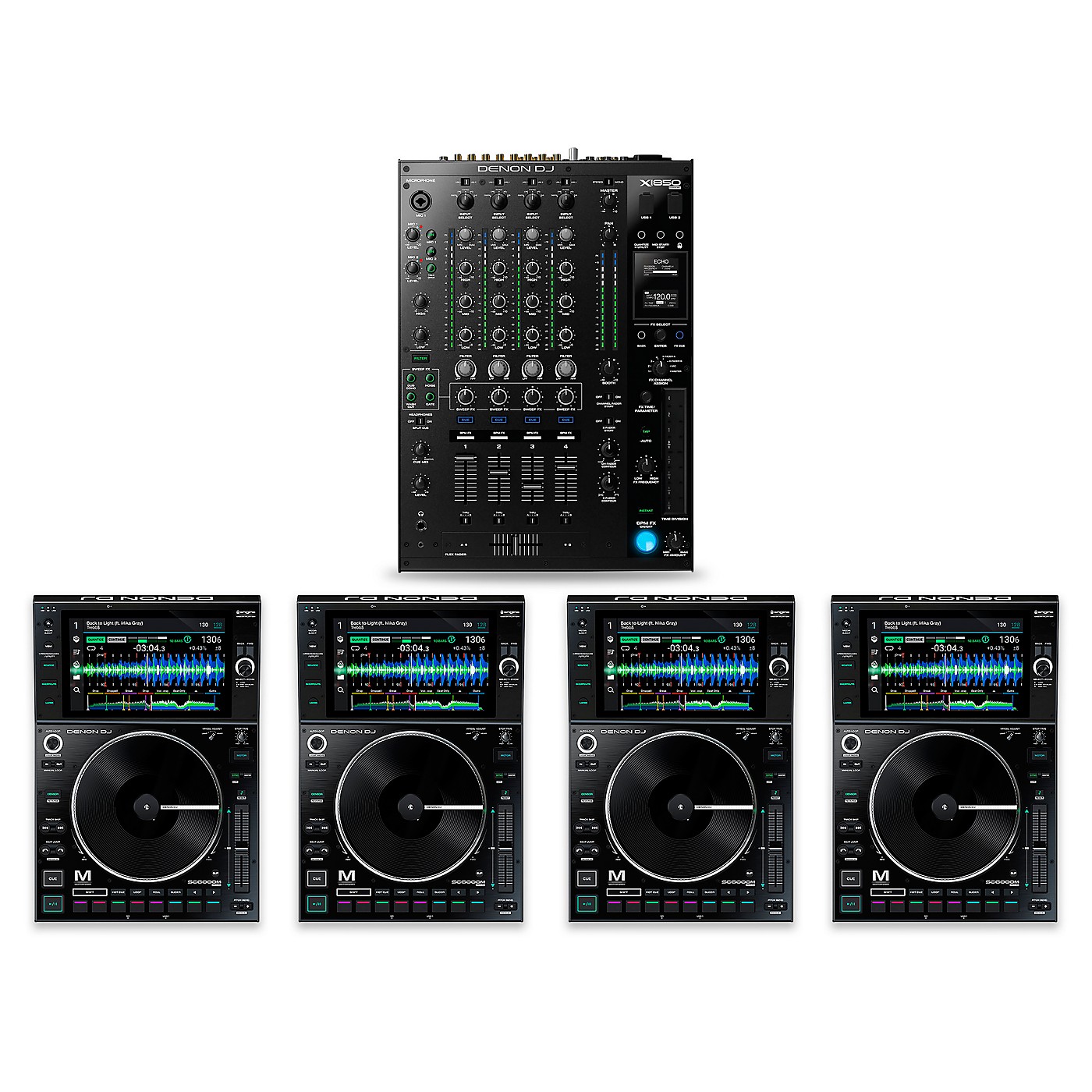 Denon DJ Prime Package with X1850 Mixer and Four SC6000M Media Players thumbnail