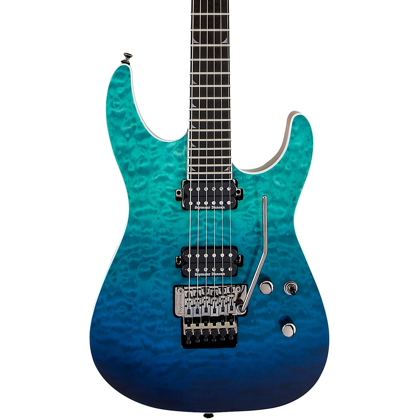 Jackson Caribbean Blue Fade Pro Soloist SL2Q MAH Electric Guitar ...