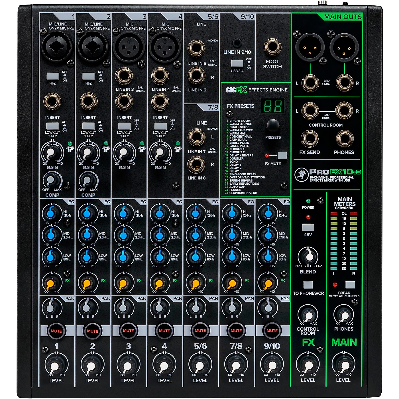 Mackie ProFX10v3 10-Channel Professional Effects Mixer With USB thumbnail