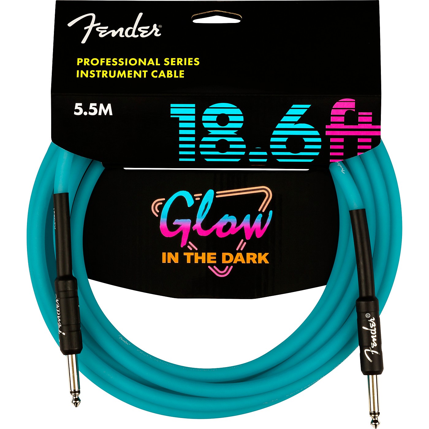 Fender Professional Series Glow In The Dark Straight to Straight Instrument Cable thumbnail