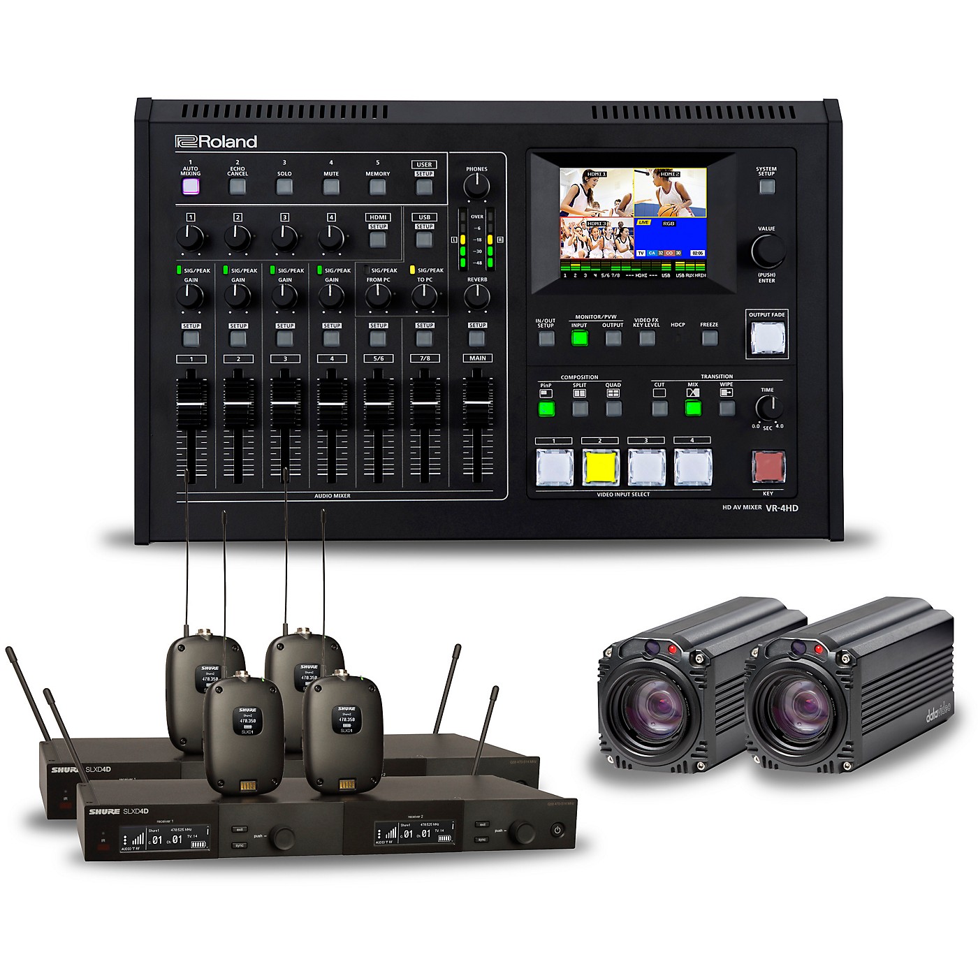 Roland Professional Steamer Bundle with Dual Shure Wireless and BC-80 Camera thumbnail