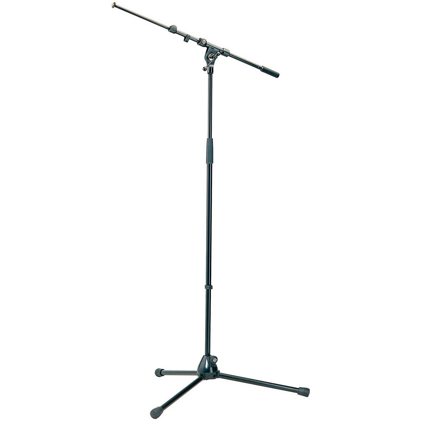 K&M Professional Top-Line Tripod Microphone Stand with Telescoping Boom Arm - Black thumbnail