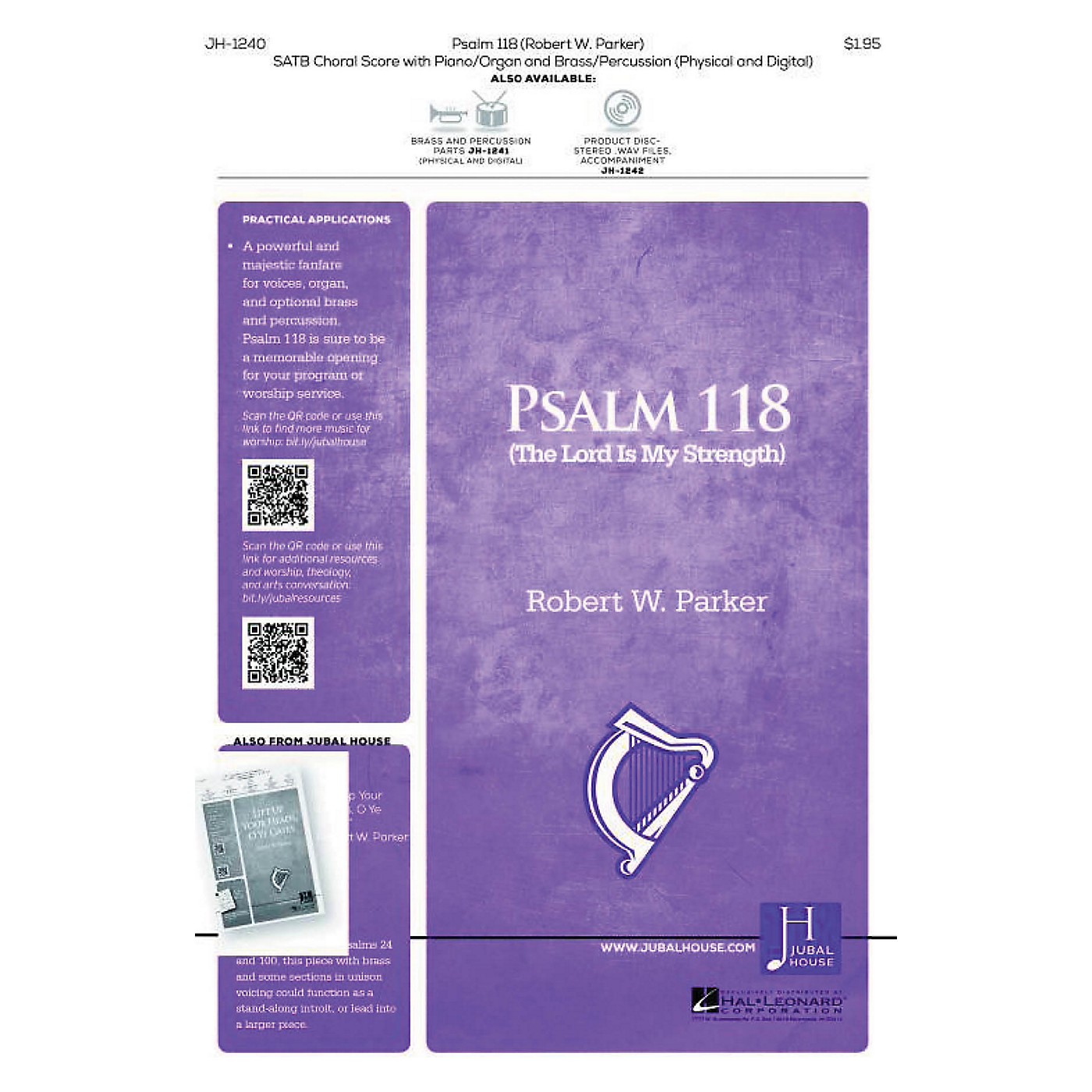Jubal House Publications Psalm 118 SATB composed by Robert Parker thumbnail