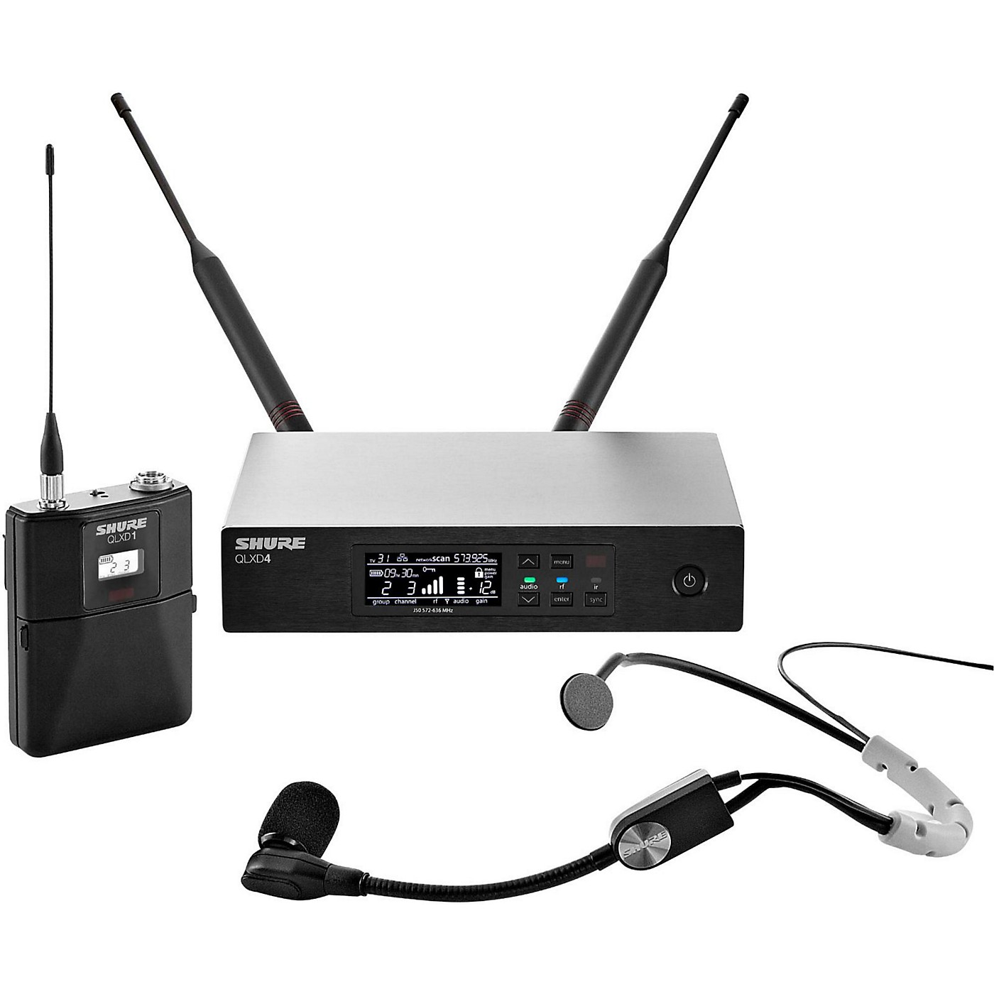 Shure QLXD Digital Wireless System with SM35 Condenser Headset