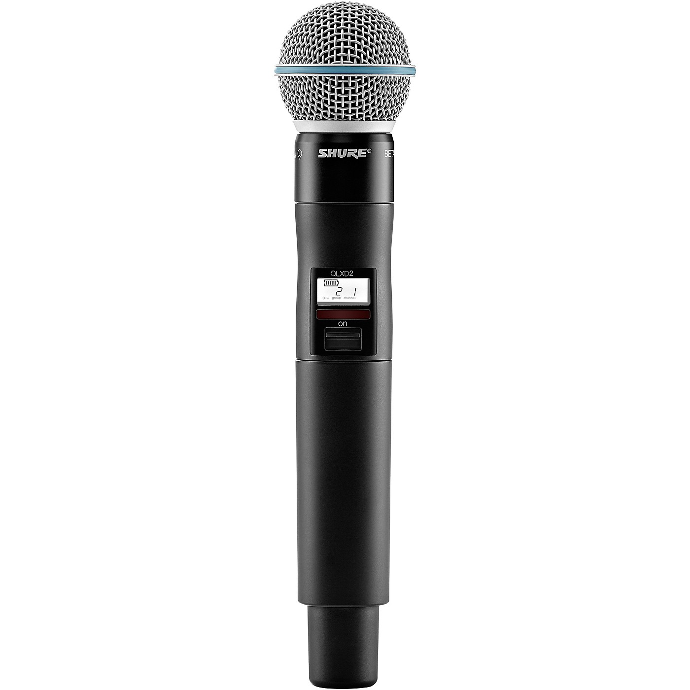 Shure QLXD2/BETA58A Wireless Handheld Microphone Transmitter With Interchangeable BETA 58A Microphone Capsule thumbnail