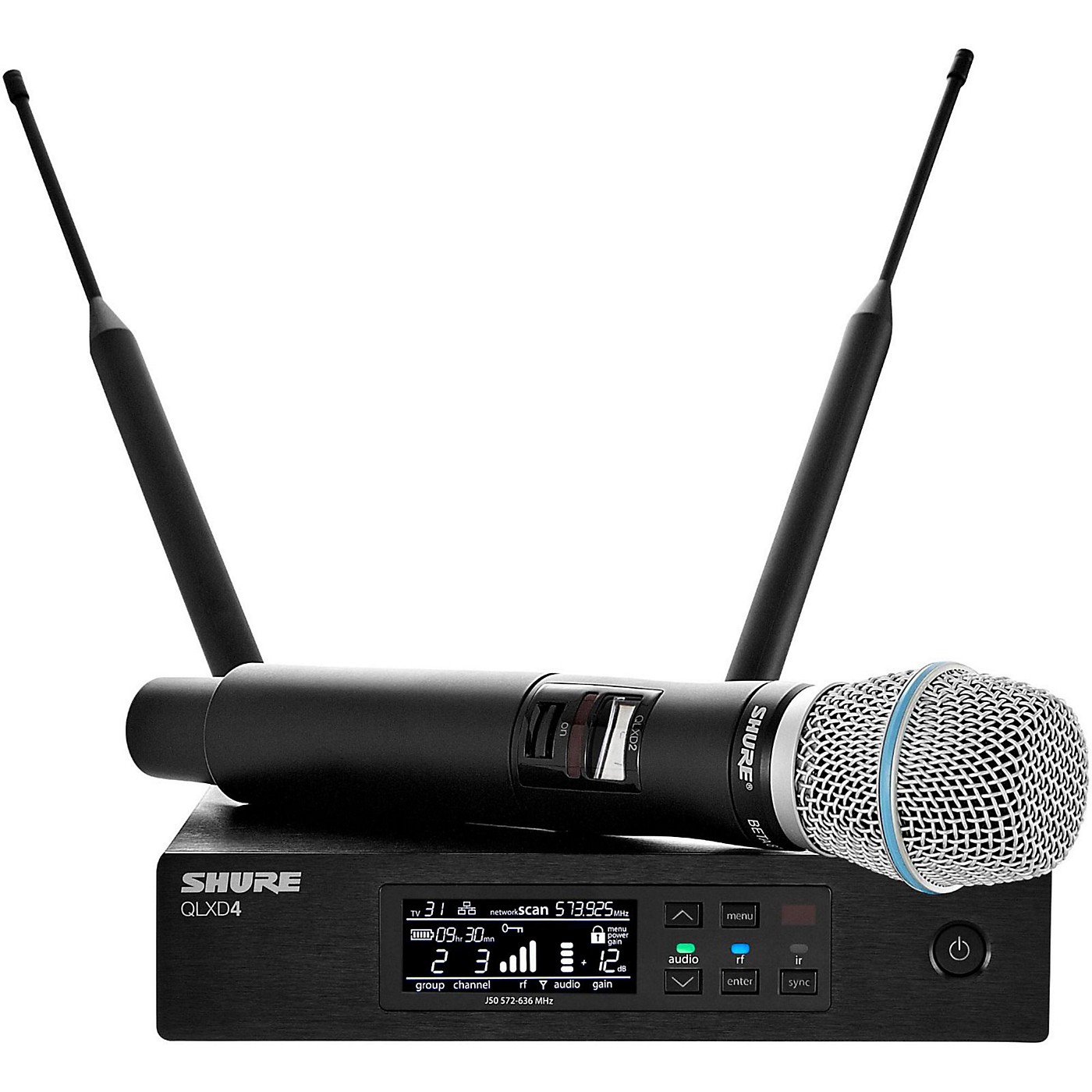 Shure QLXD24/B87A Digital Wireless Handheld Microphone System With QLXD4 Receiver thumbnail