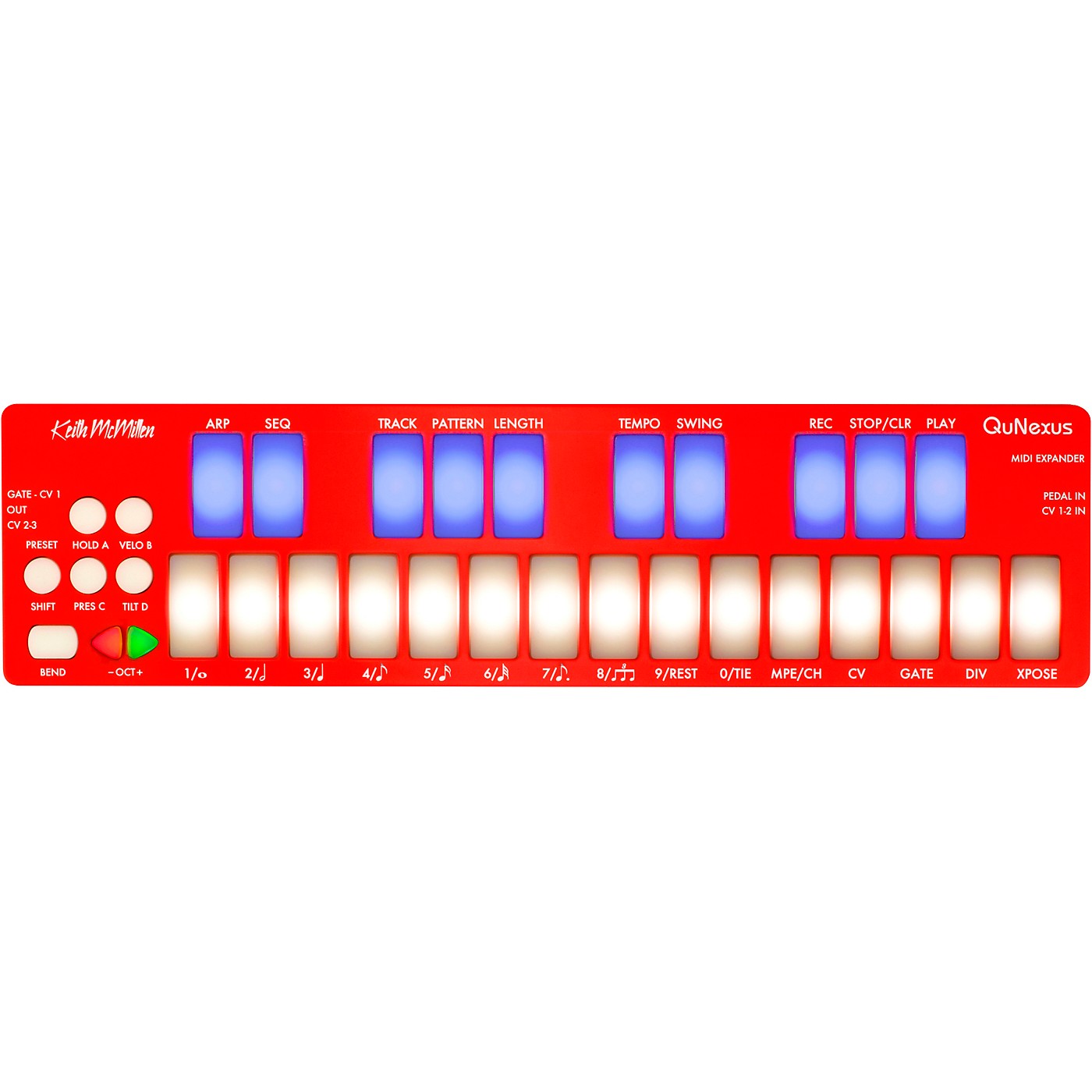 Keith McMillen QuNexus MPE MIDI-CV Mini Keyboard Controller Red thumbnail