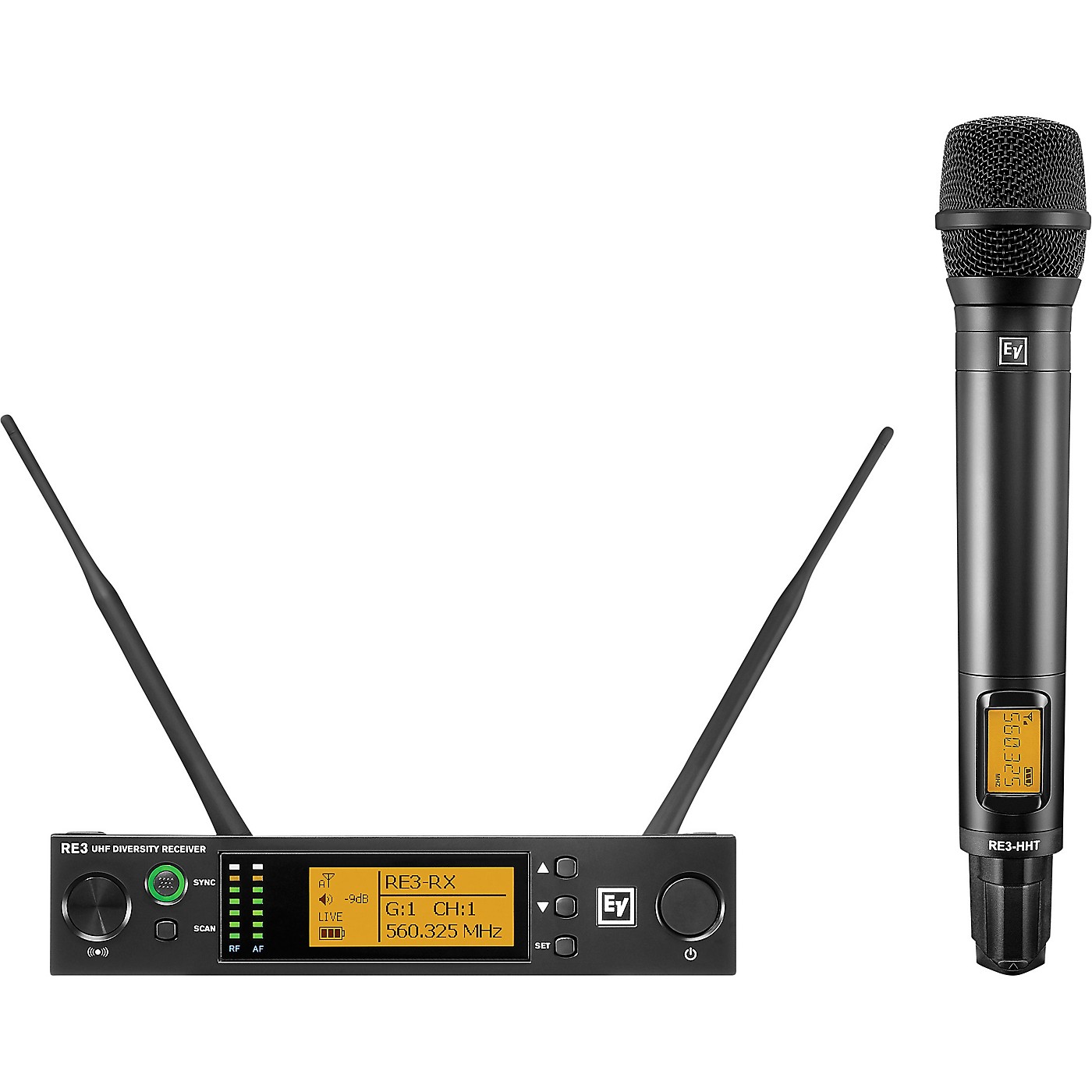 Electro-Voice RE3 Wireless Handheld Set With RE420 Dynamic Supercardioid Vocal Microphone Head thumbnail