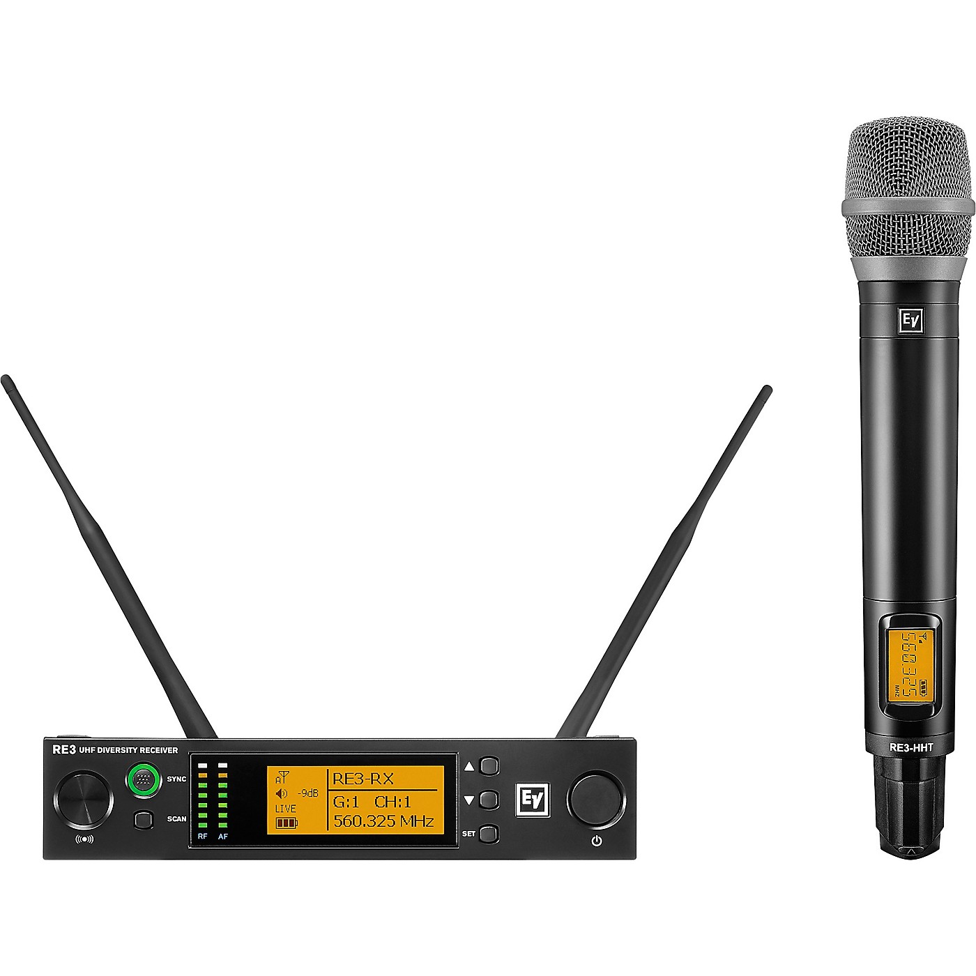 Electro-Voice RE3 Wireless Handheld Set With RE520 Condenser Supercardioid Vocal Microphone Head thumbnail