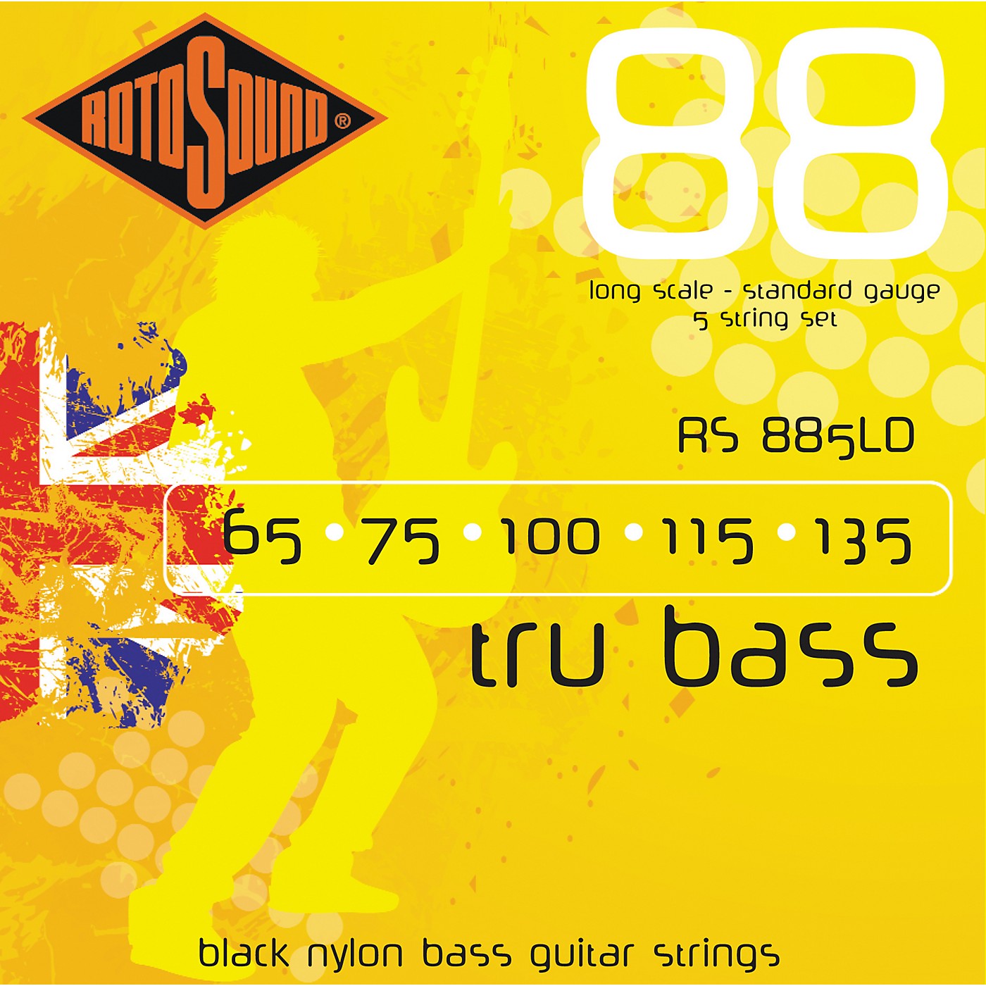Rotosound RS885LD Trubass Black Nylon Flatwound Strings thumbnail