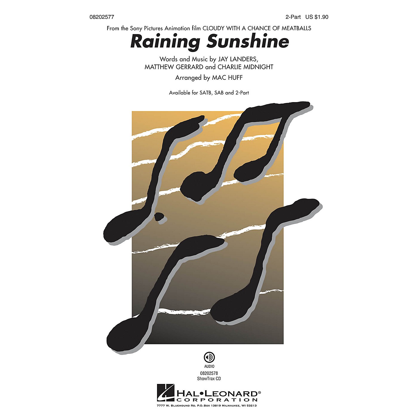 Hal Leonard Raining Sunshine (from Cloudy with a Chance of Meatballs) 2-Part by Amanda Cosgrove arranged by Mac Huff thumbnail