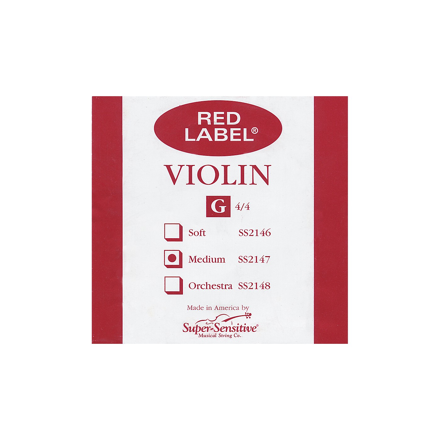 Super Sensitive Red Label Violin G String thumbnail