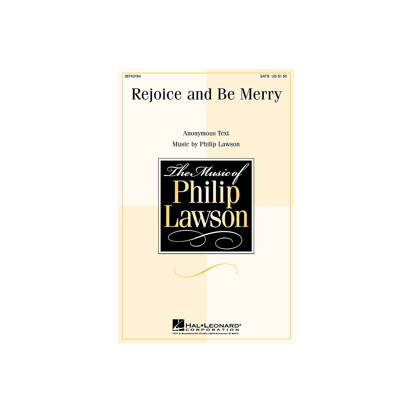Hal Leonard Rejoice and Be Merry SATB composed by Philip Lawson thumbnail