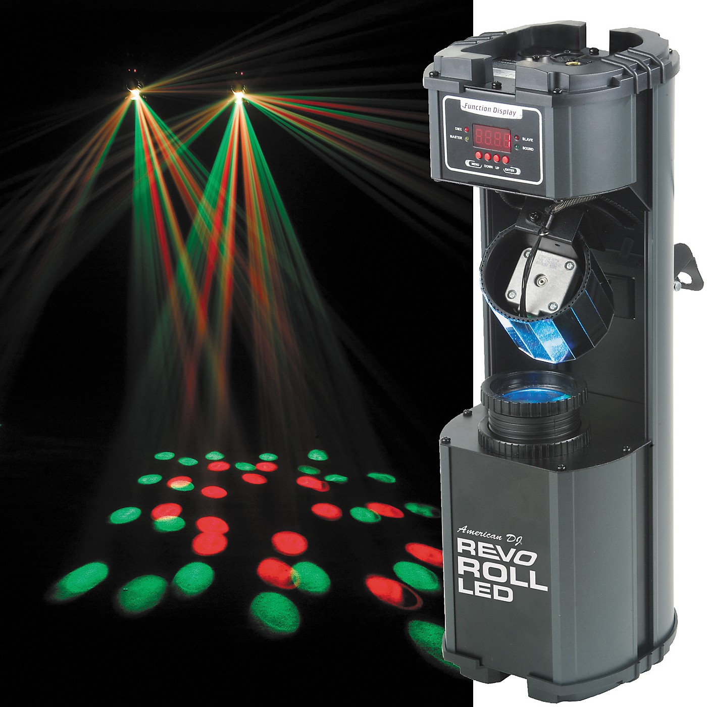 American DJ Revo Roll LED DMX Barrel Scanner Woodwind & Brasswind