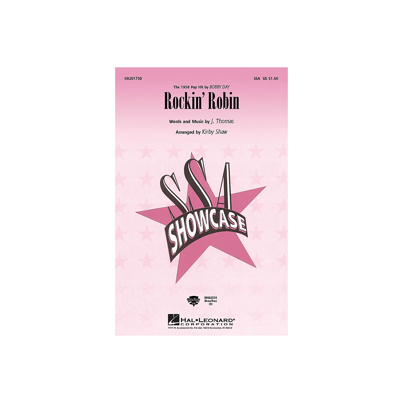 Hal Leonard Rockin' Robin SSA by Bobby Day arranged by Kirby Shaw thumbnail