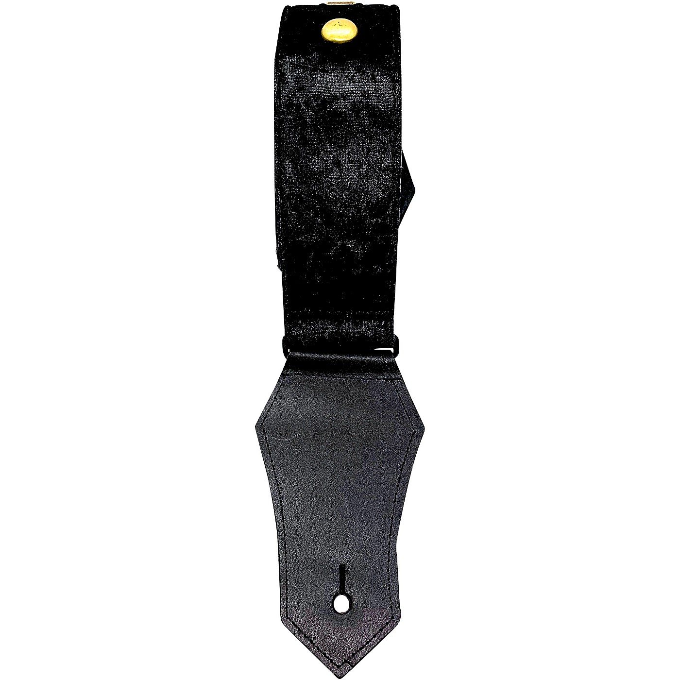 Get'm Get'm Rolling Stone Guitar Strap Black Crushed Velvet 2 in