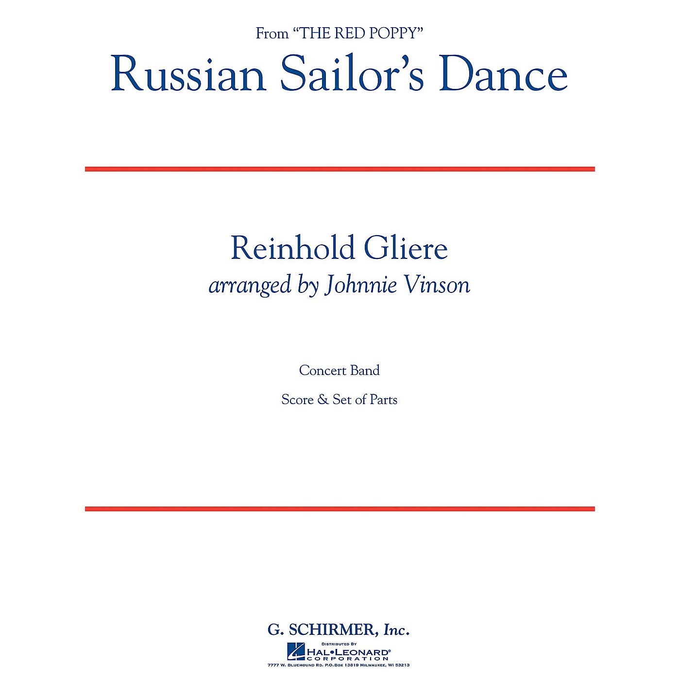 G. Schirmer Russian Sailors Dance Concert Band Level 3 Composed by Reinhold Gliere Arranged by Johnnie Vinson thumbnail