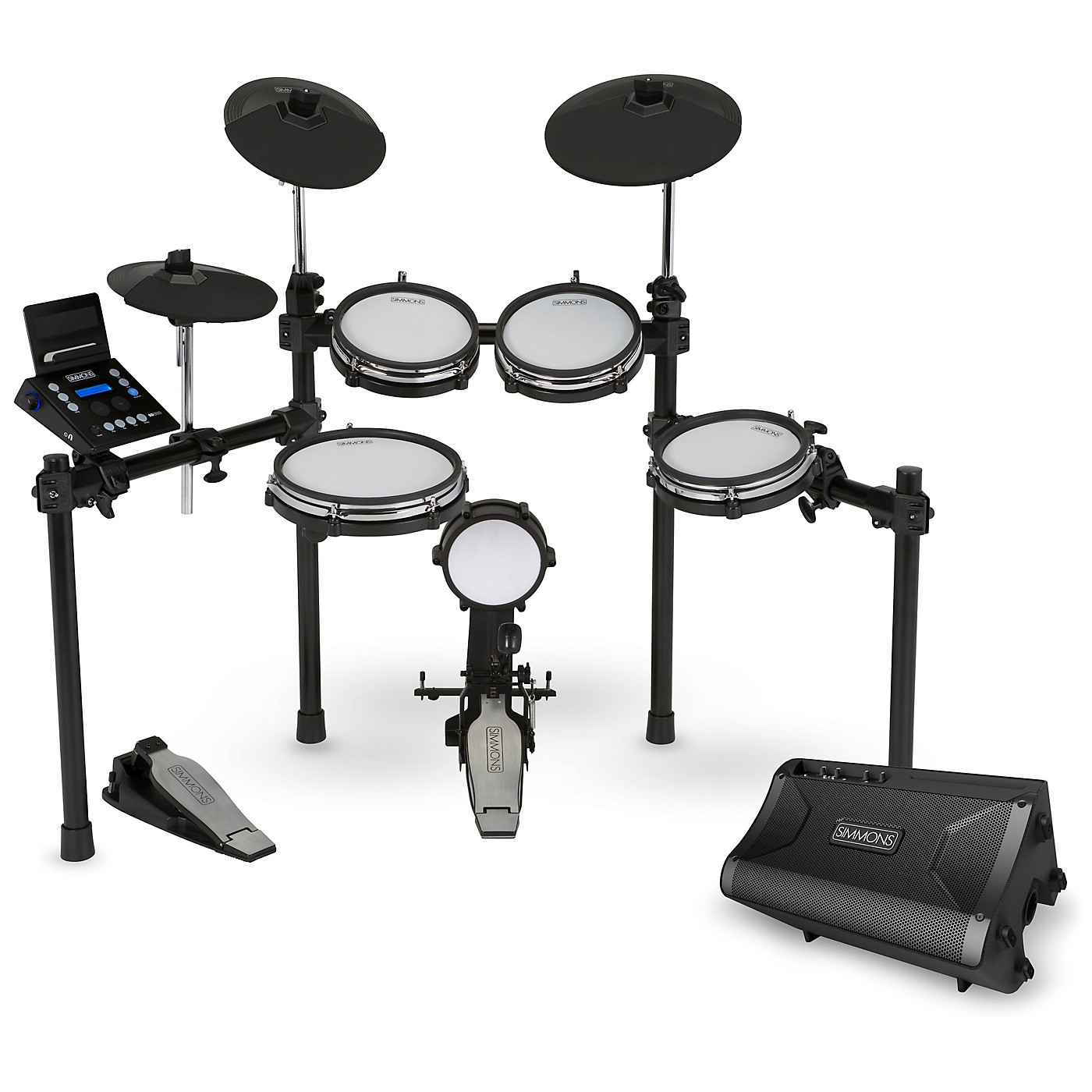 Simmons SD600 Electronic Drum Kit With Mesh Pads, Bluetooth and DA2108 Drum Set Monitor thumbnail