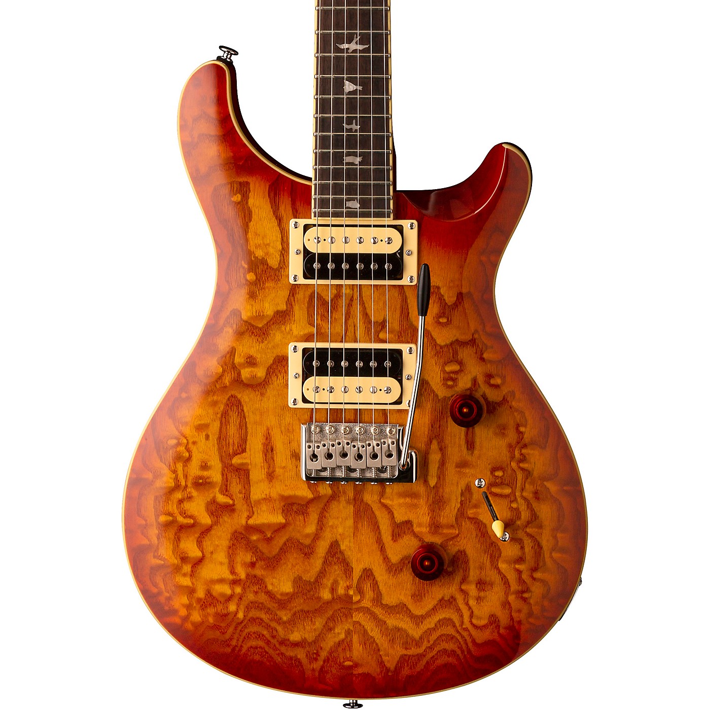 PRS SE Custom 24 Exotic Top Burled Ash Electric Guitar Woodwind