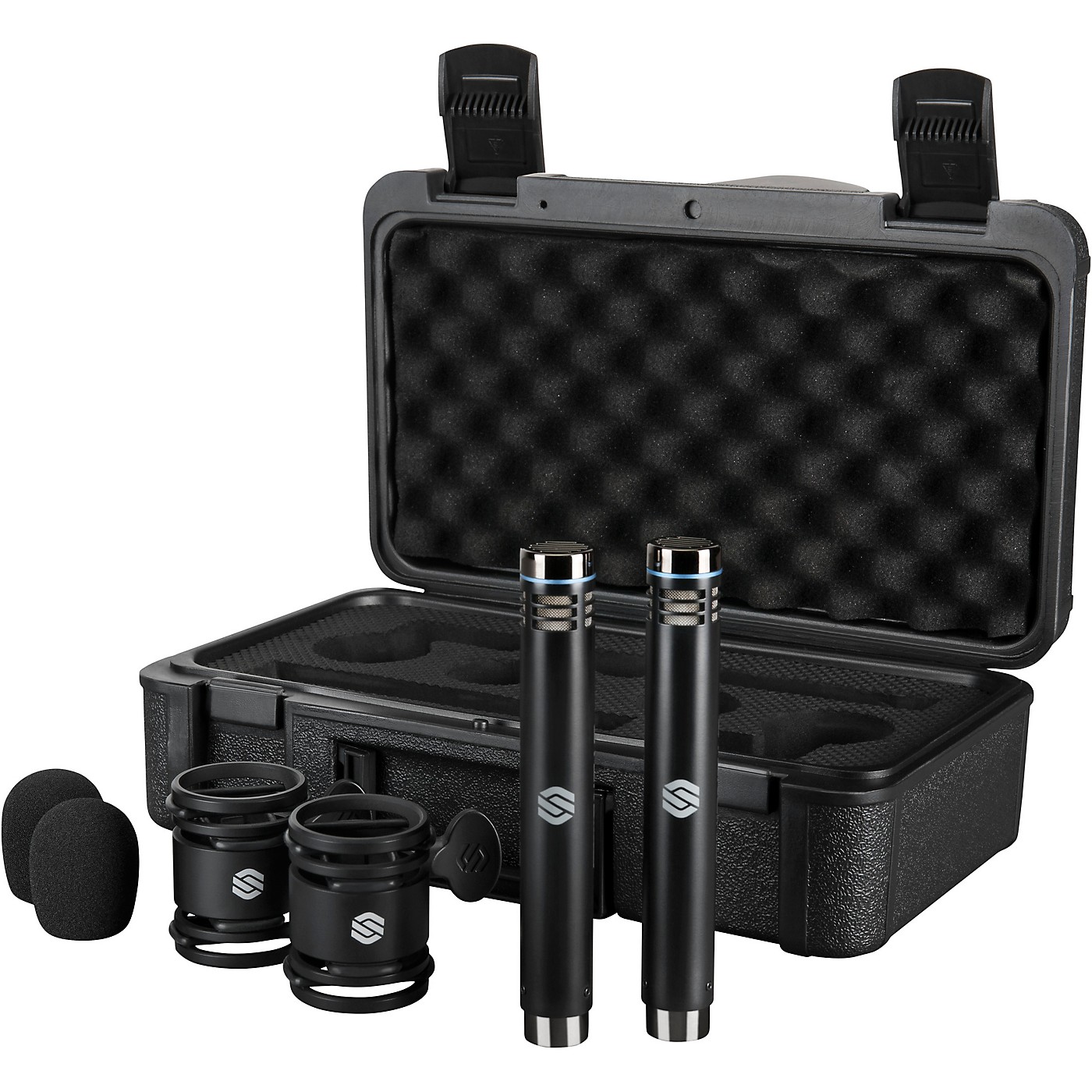 Sterling Audio SL230MP Matched Pair Medium-Diaphragm Condenser Microphones With Shockmounts, Windscreens and Carry Case thumbnail