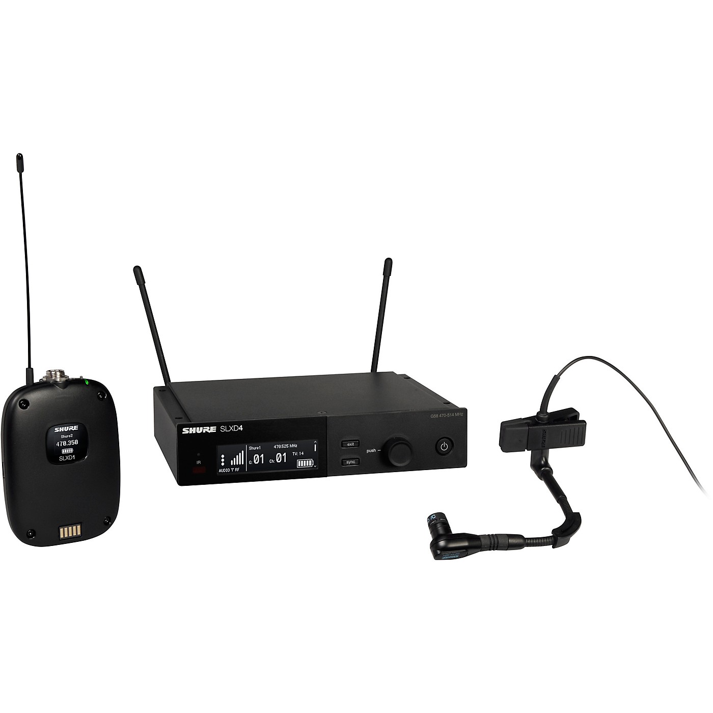 Shure SLXD14/98H Combo Wireless Microphone System Woodwind & Brasswind