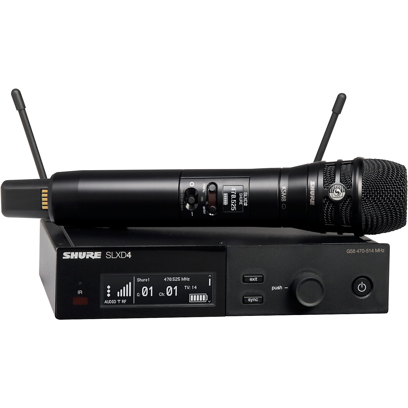 Shure SLXD24/K8B Wireless Vocal Microphone System with KSM8 thumbnail