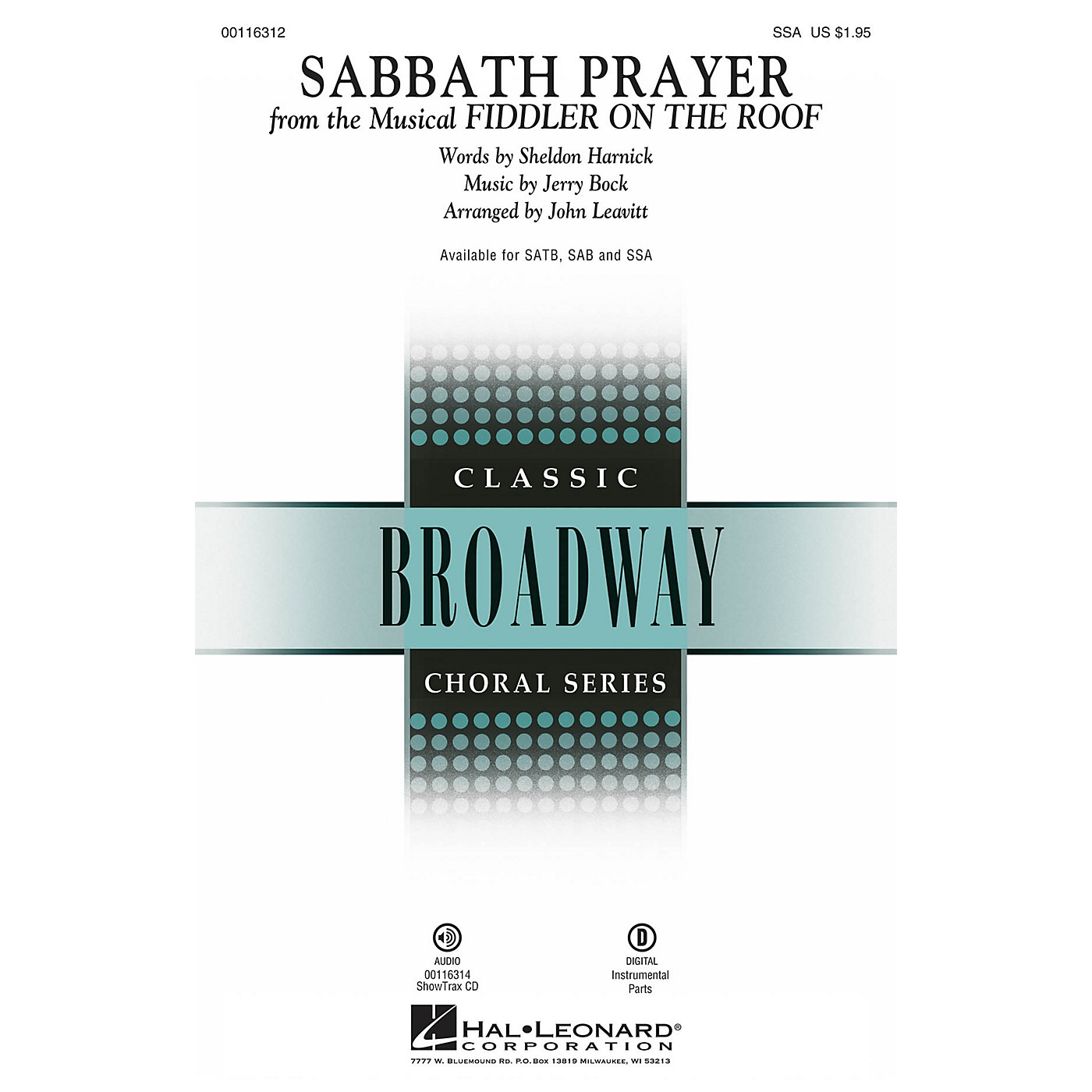 Hal Leonard Sabbath Prayer (from Fiddler on the Roof) SSA by Fiddler On The Roof (Musical) by John Leavitt thumbnail