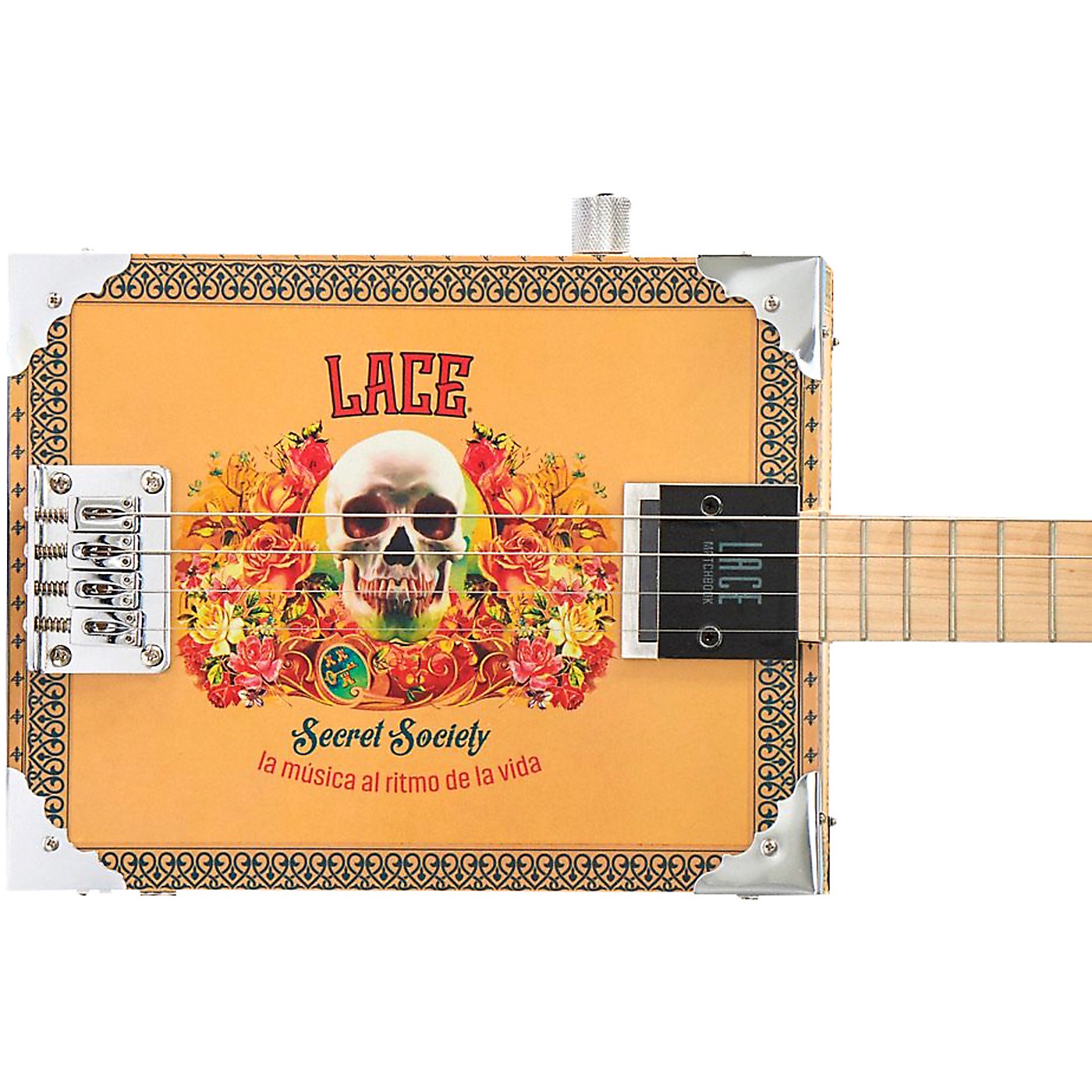 Lace Secret Society 3 String Acoustic-Electric Cigar Box Guitar thumbnail