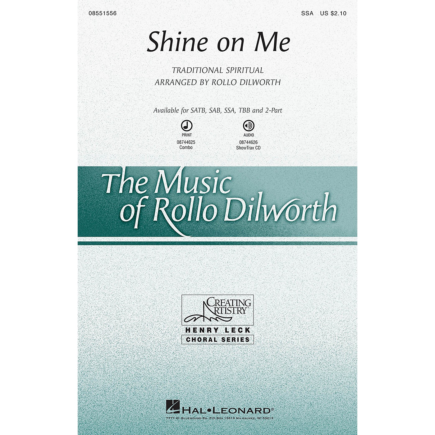 Hal Leonard Shine on Me Combo Parts Arranged by Rollo Dilworth thumbnail