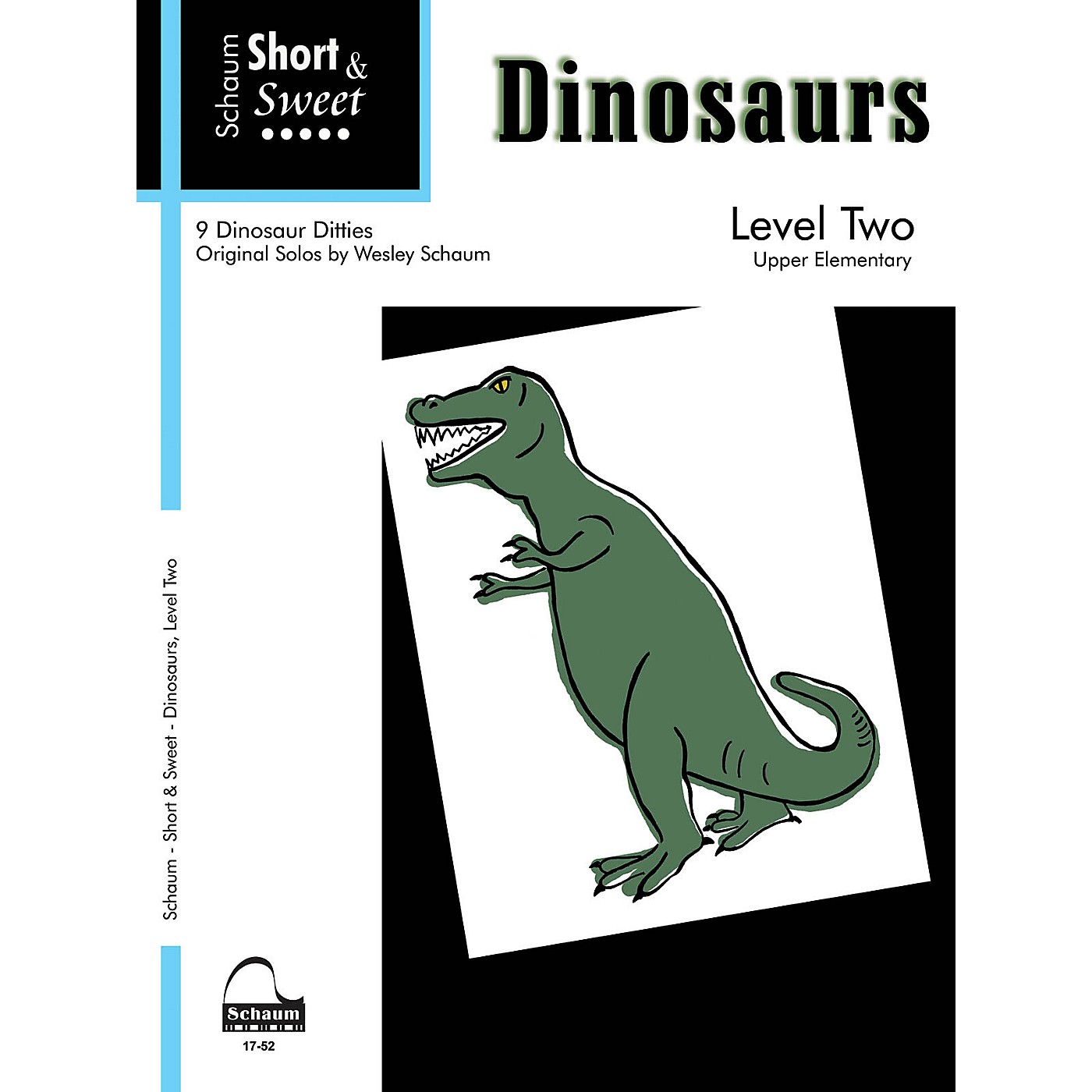 SCHAUM Short & Sweet: Dinosaurs Educational Piano Book by Wesley Schaum (Level Late Elem) thumbnail