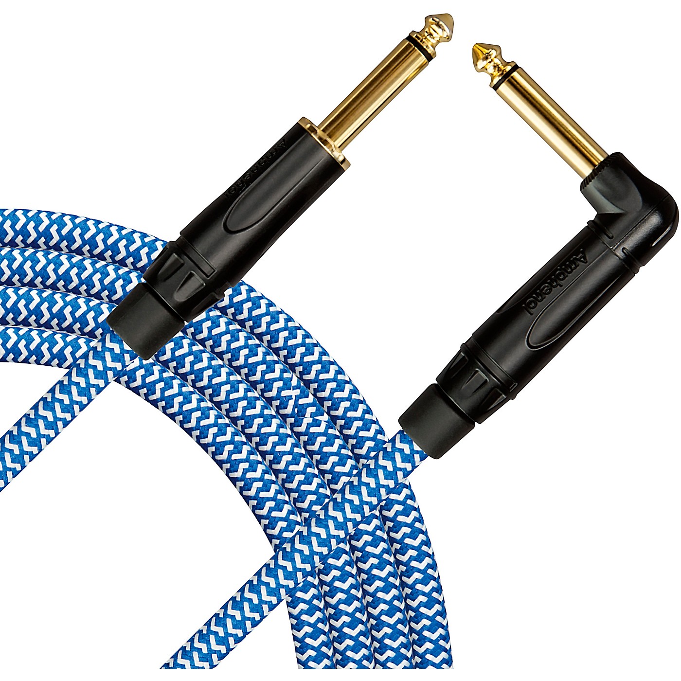 Livewire Signature Guitar Cable Straight/Angle Blue and White thumbnail