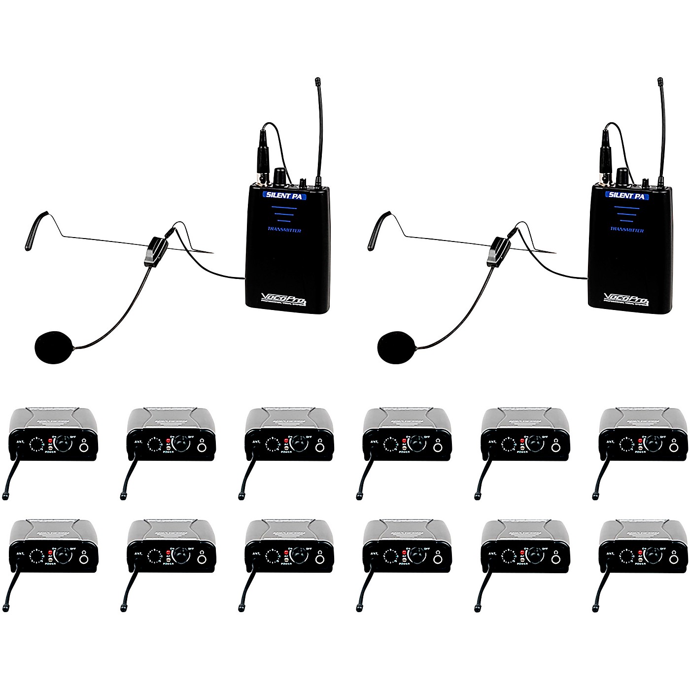 VocoPro SilentPA-IFB-12 One Way Communication System With 12 Receiver thumbnail