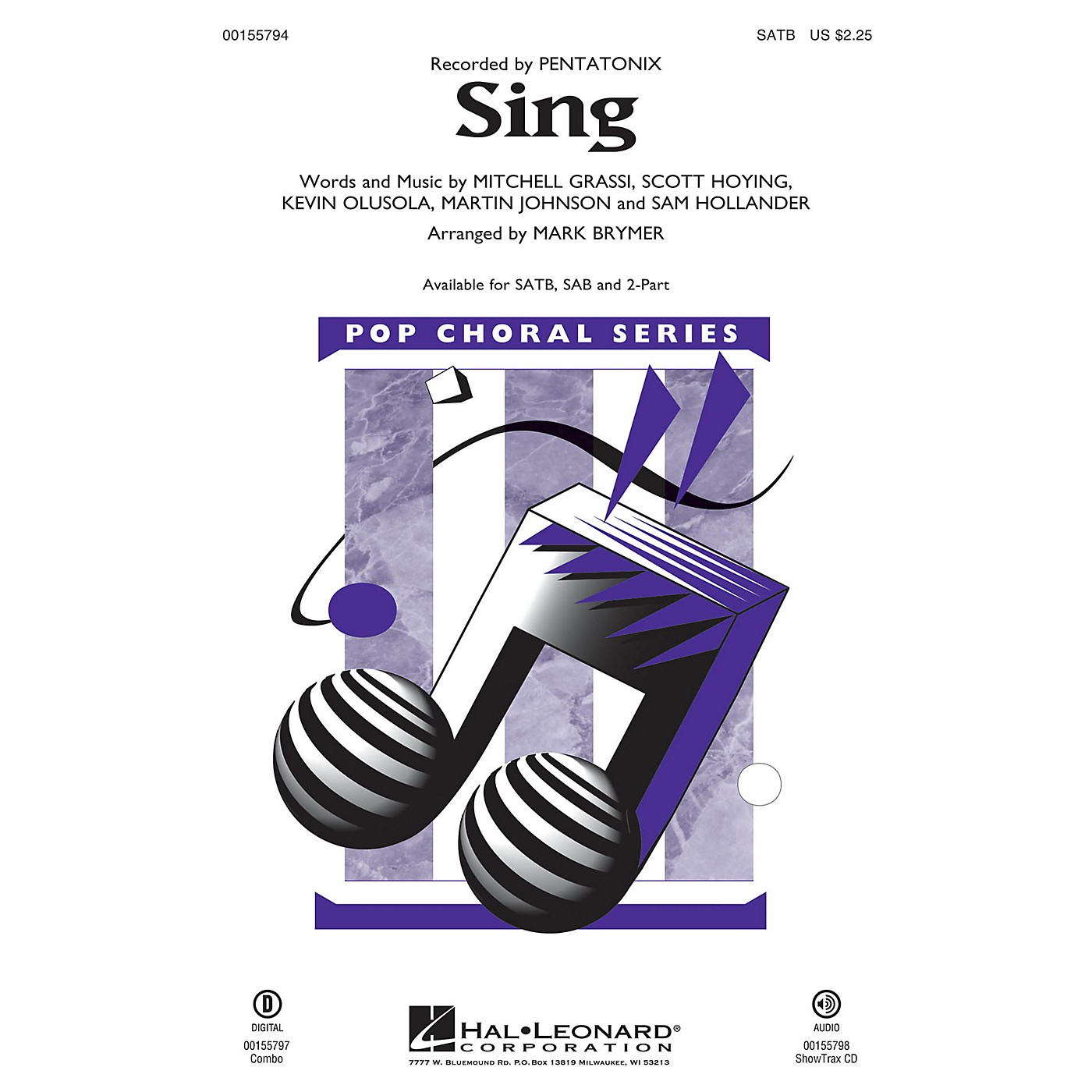 Hal Leonard Sing ShowTrax CD by Pentatonix Arranged by Mark Brymer thumbnail