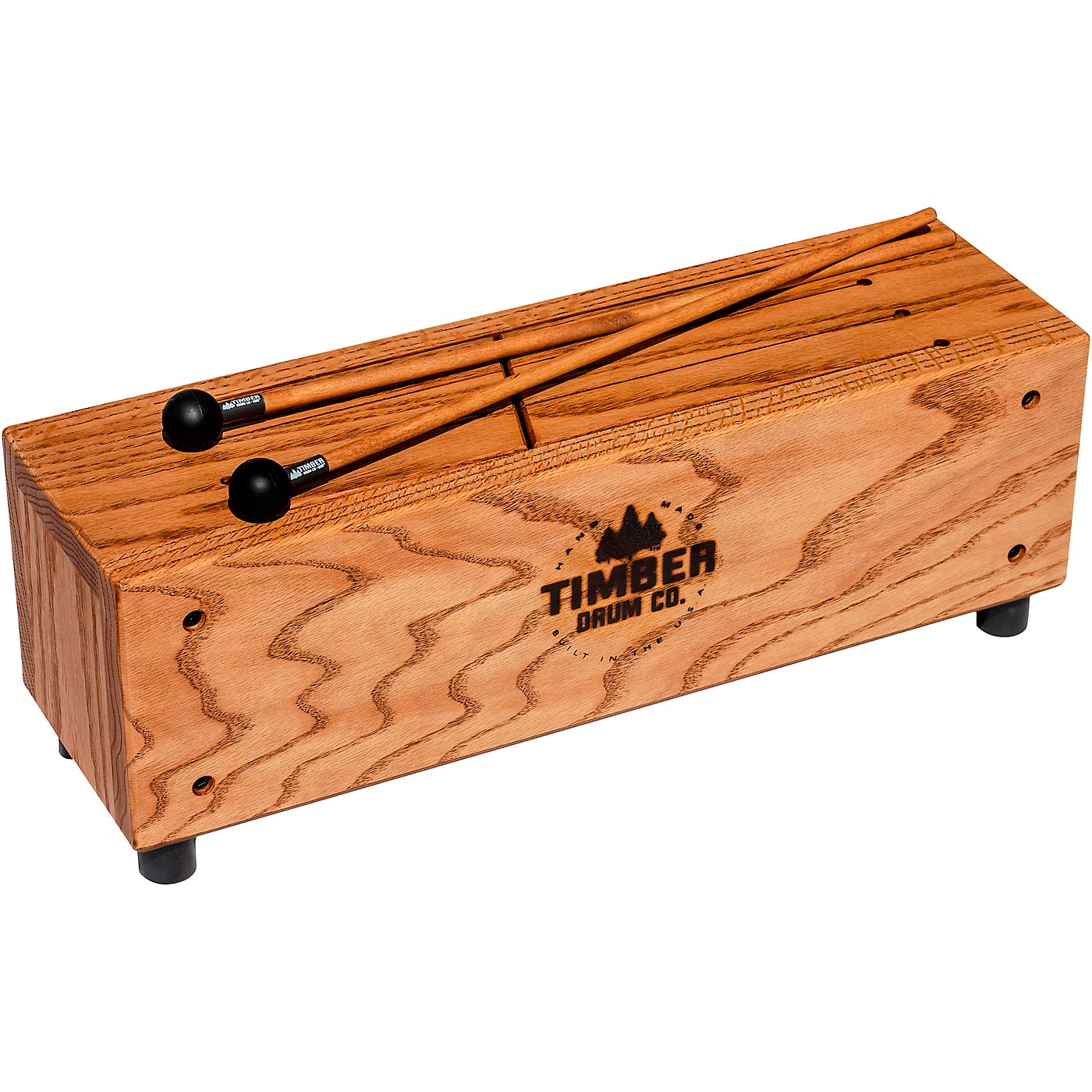 Timber Drum Company Slit Tongue Log Drum with Mallets thumbnail