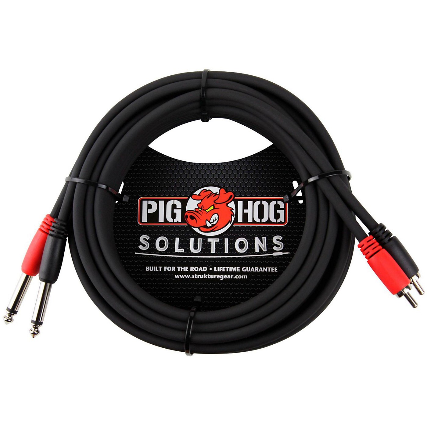 Pig Hog Solutions Dual Cable RCA to 1/4