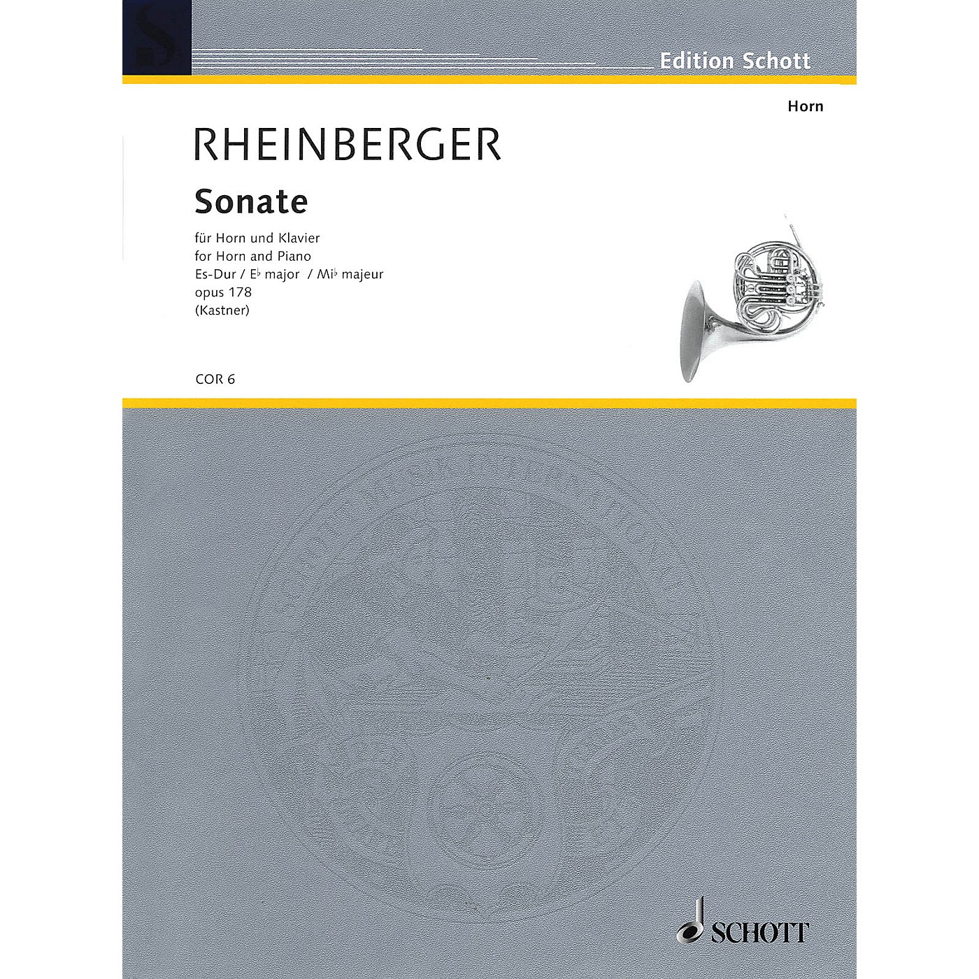 Schott Sonata Op. 178 E Flat Major (Horn and Piano) Schott Series thumbnail