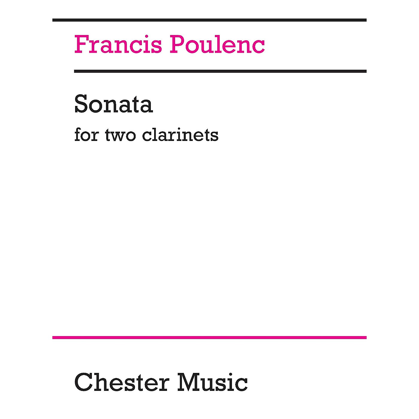CHESTER MUSIC Sonata for Two Clarinets Music Sales America Series thumbnail