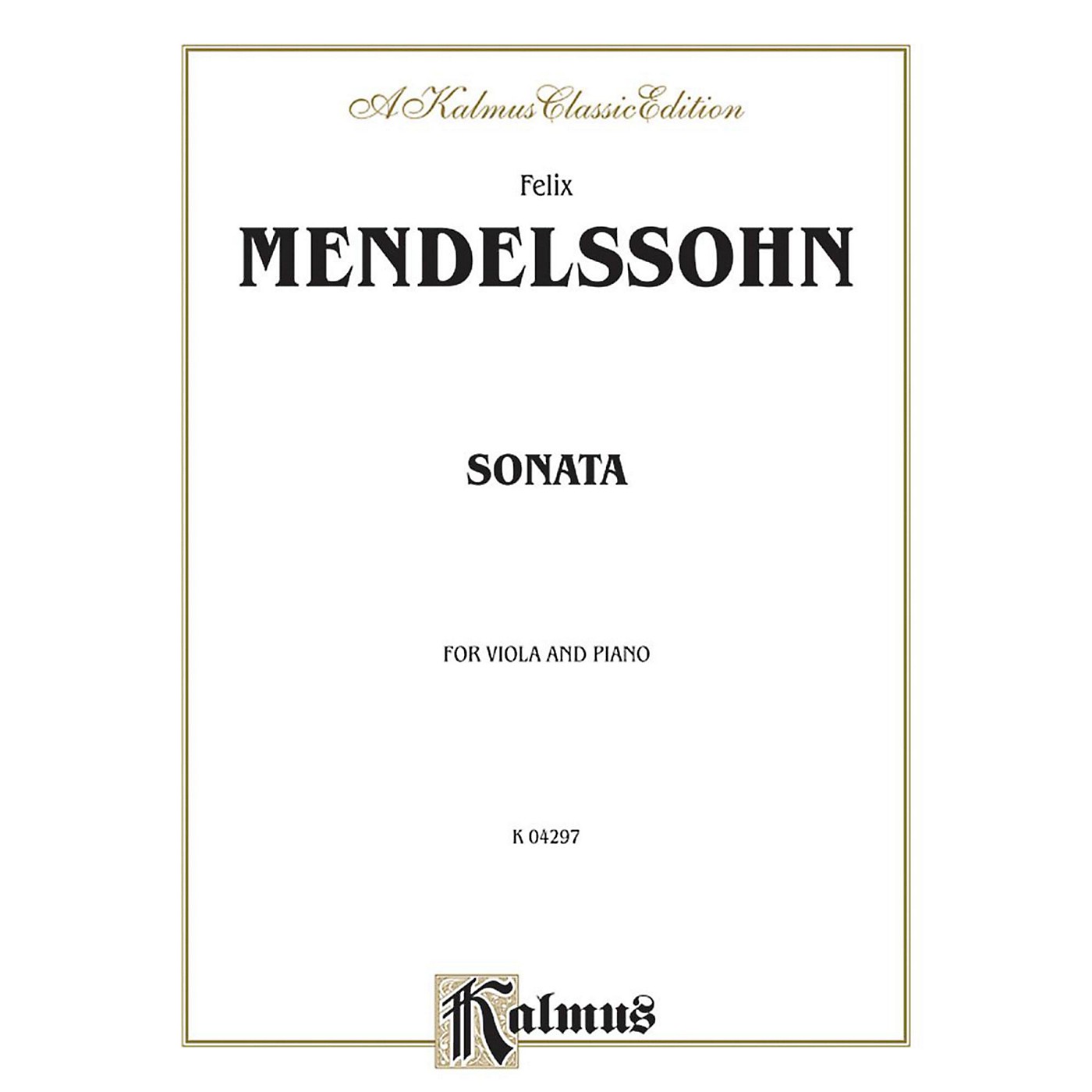 Alfred Sonata for Viola By Felix Mendelssohn Book thumbnail